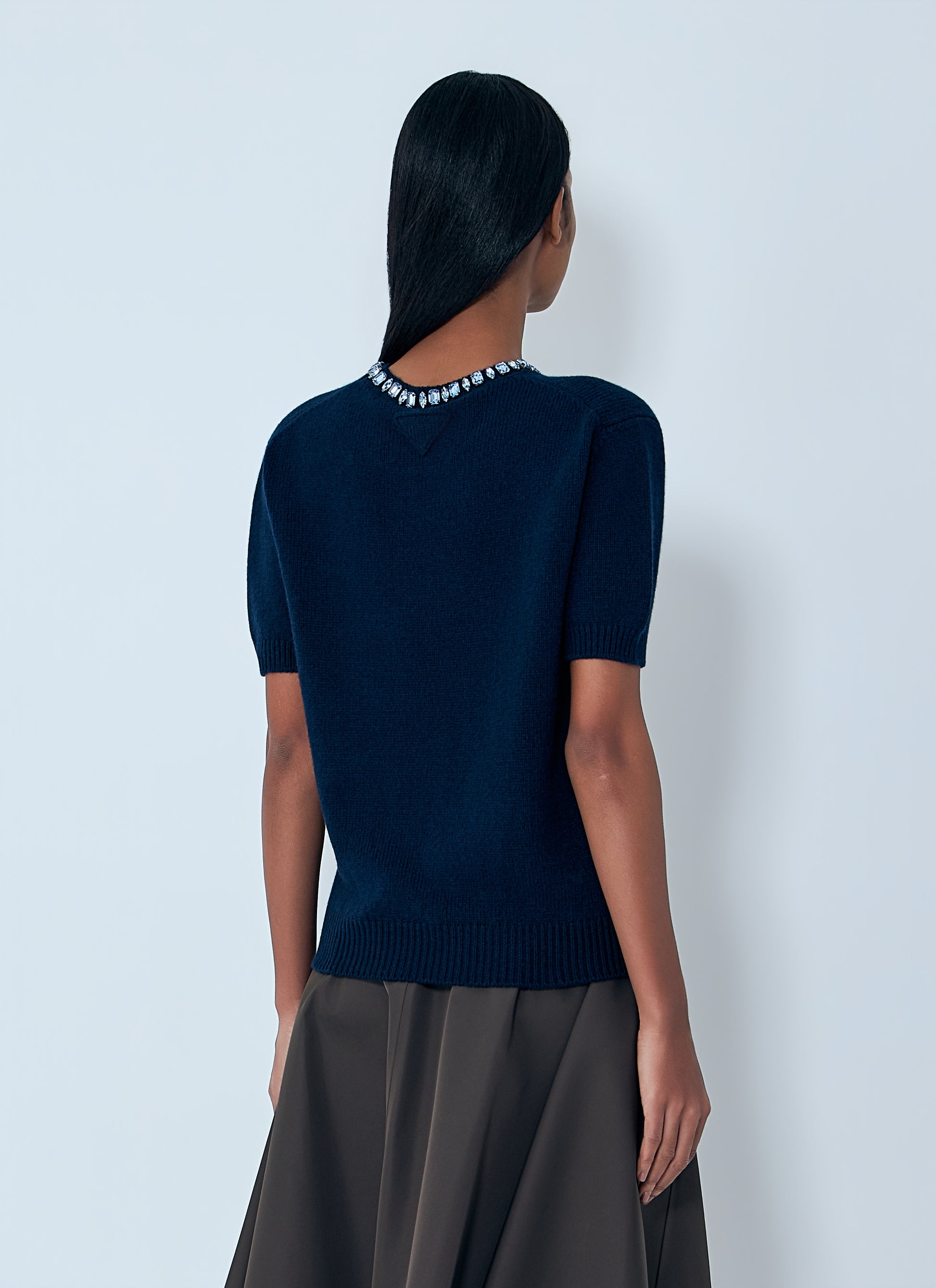 Prada Women Wool And Cashmere Crew-Neck Sweater PRADA