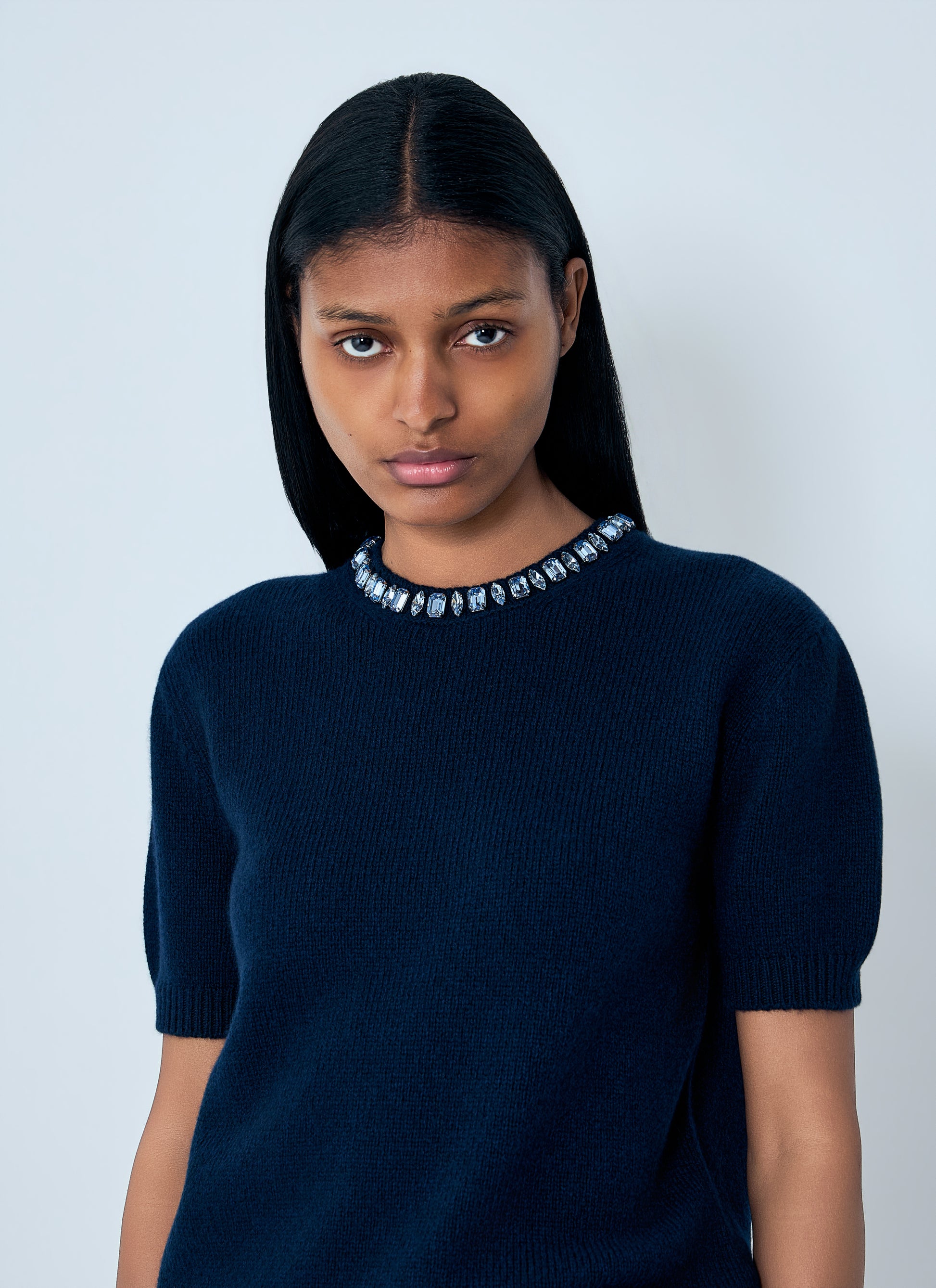 Prada Women Wool And Cashmere Crew-Neck Sweater PRADA