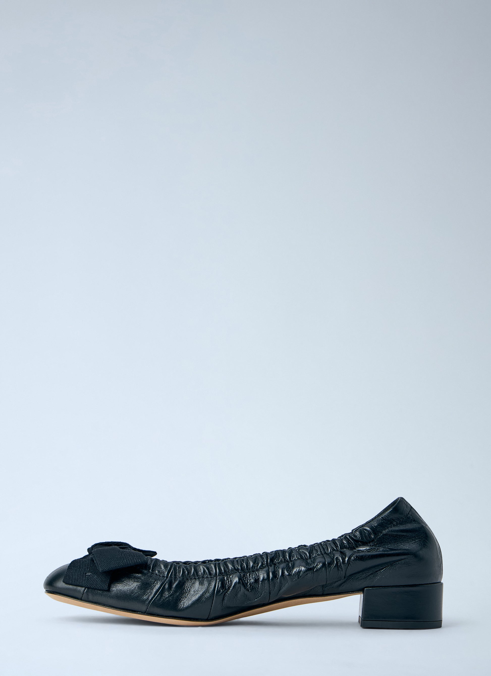 Prada Women Leather Bow Detail Ballet Flats PRADA