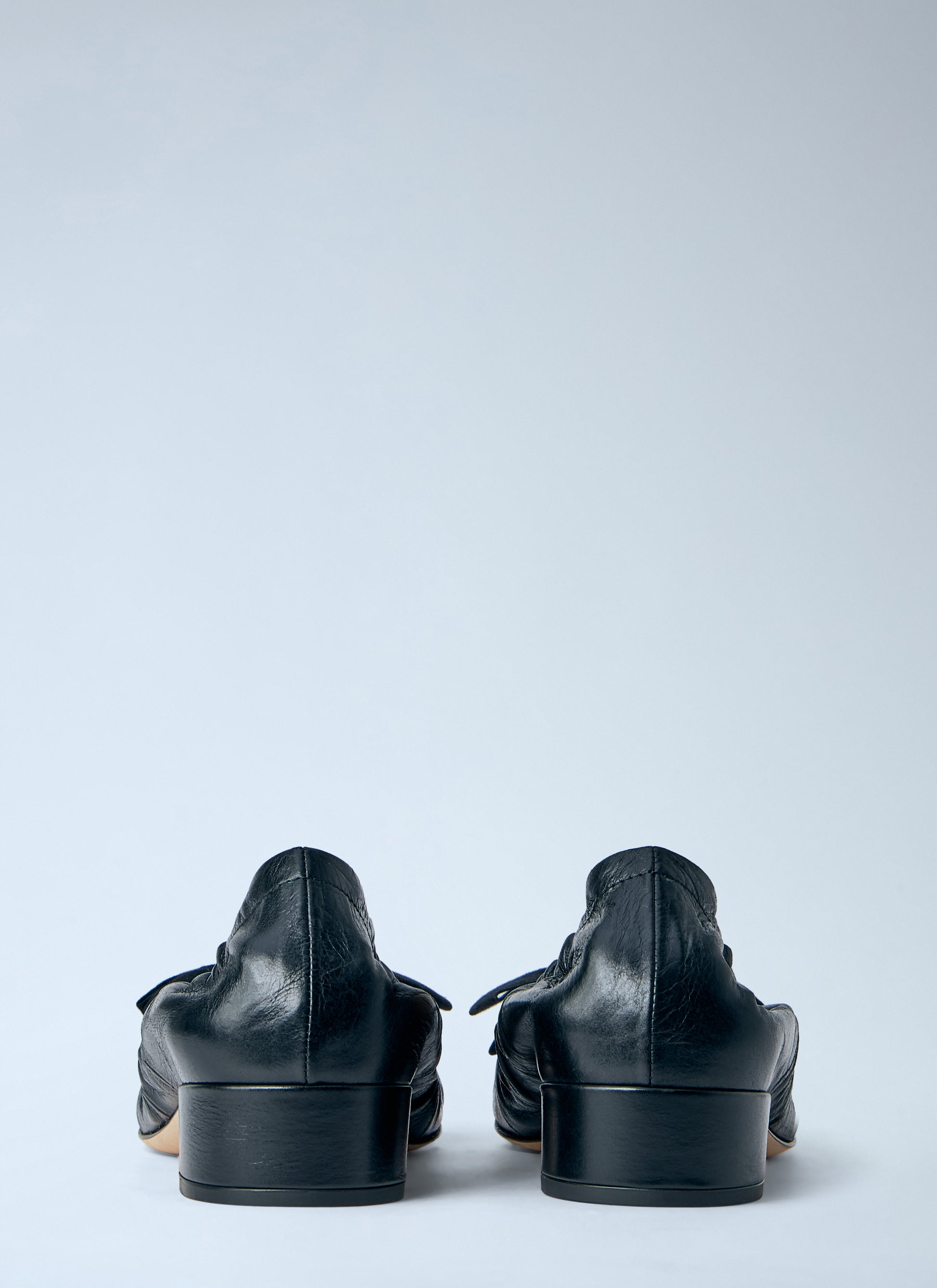 Prada Women Leather Bow Detail Ballet Flats PRADA