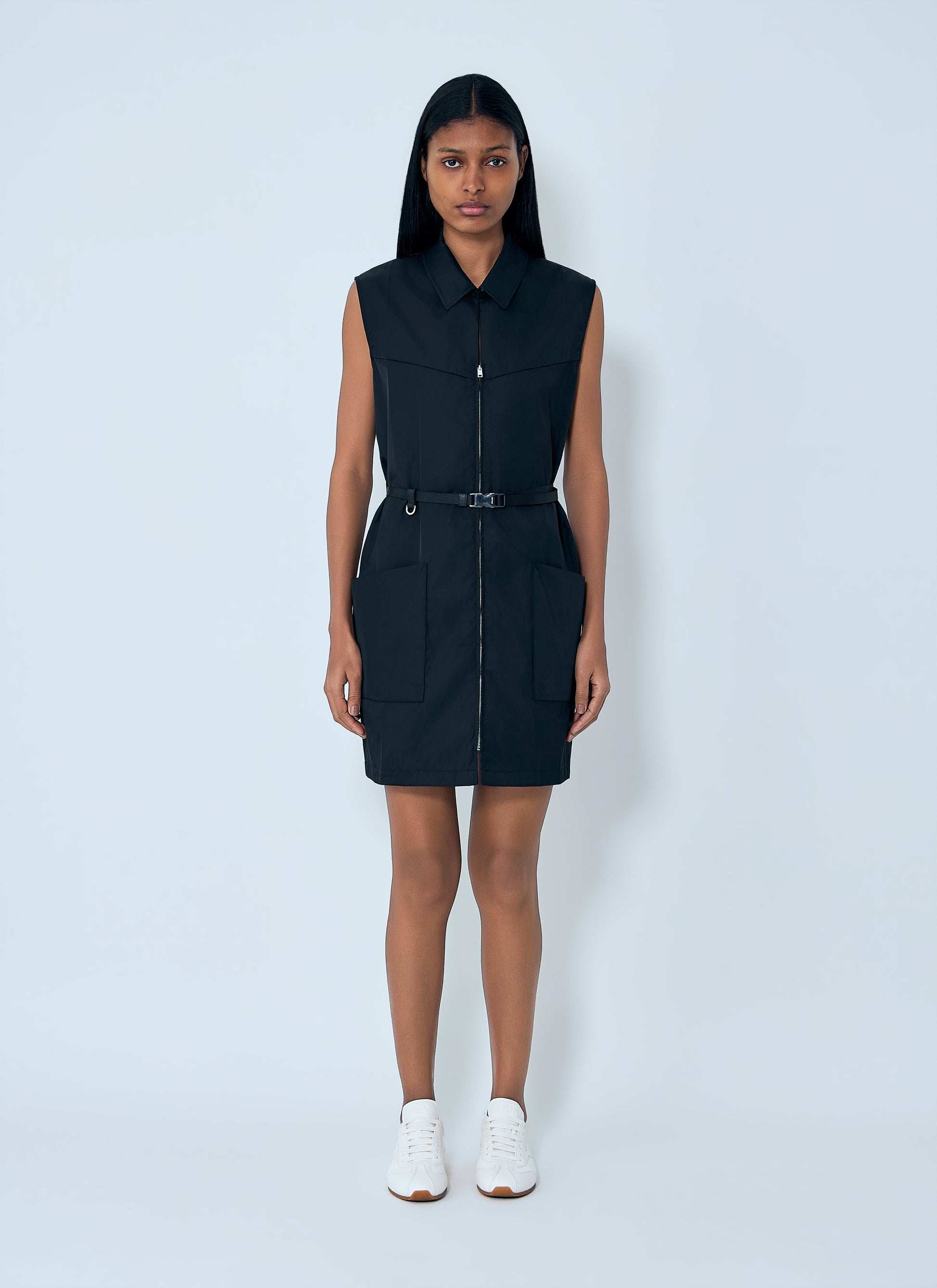 Prada Women Re-Nylon Belted Mini Dress PRADA