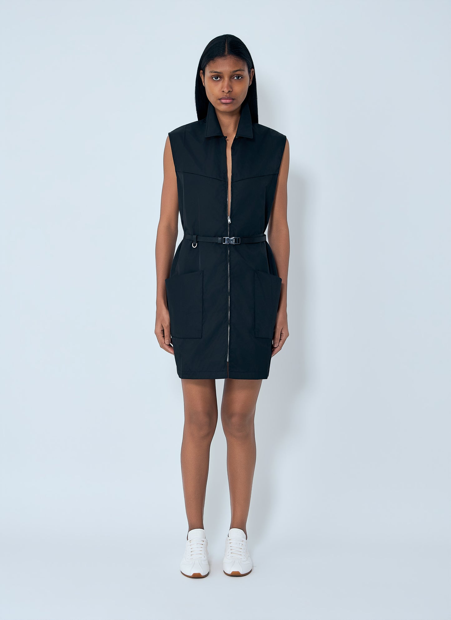 Prada Women Re-Nylon Belted Mini Dress PRADA