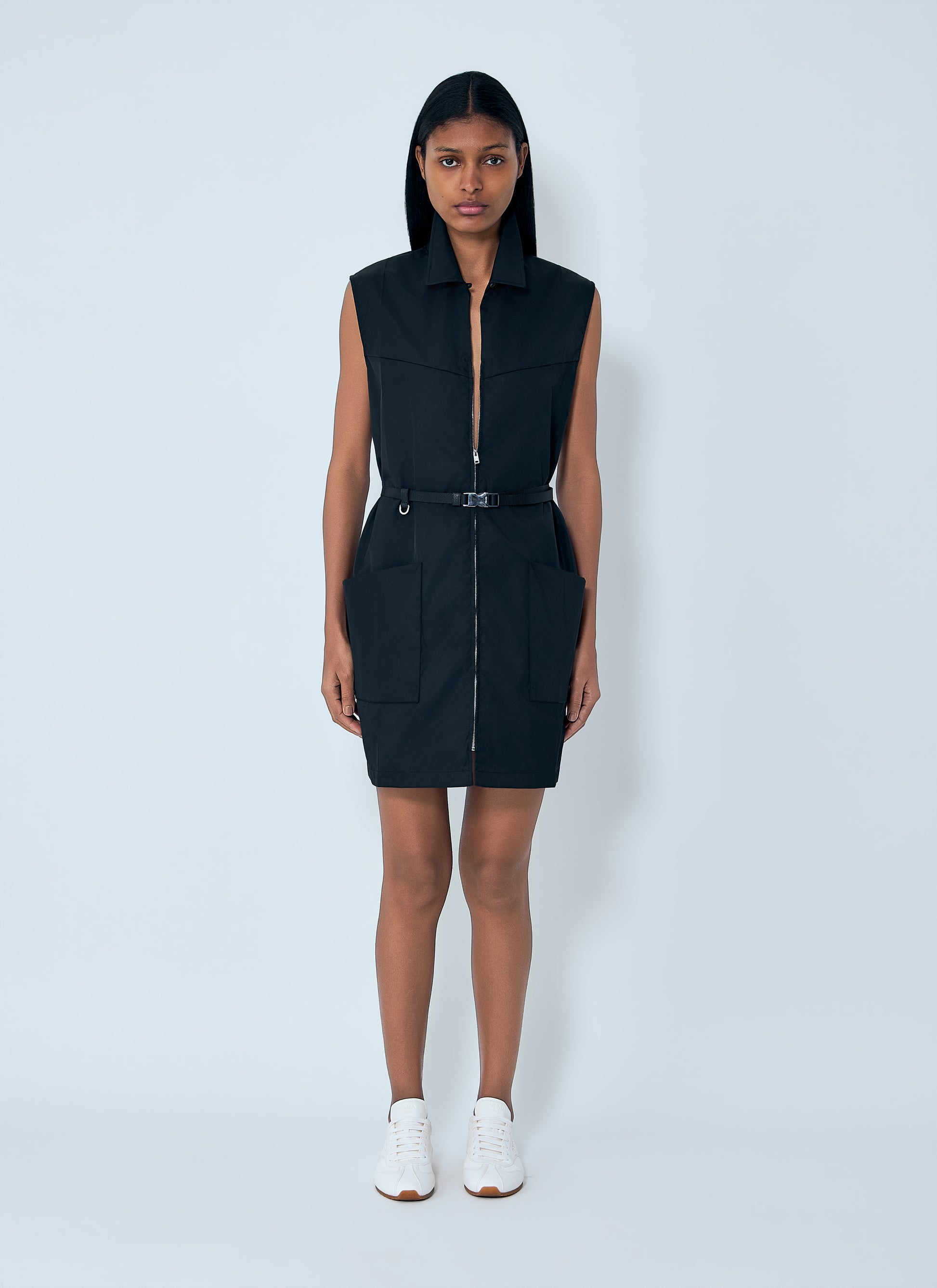 Prada Women Re-Nylon Belted Mini Dress PRADA