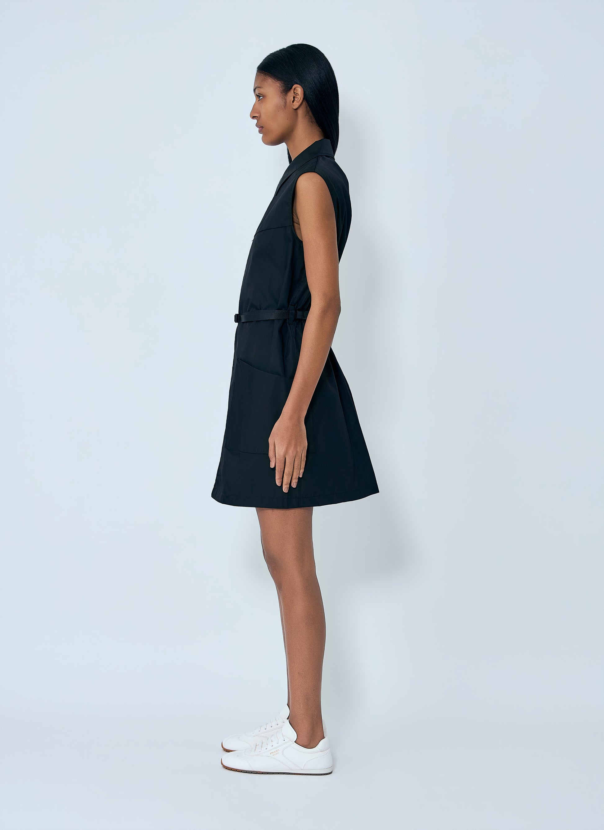 Prada Women Re-Nylon Belted Mini Dress PRADA
