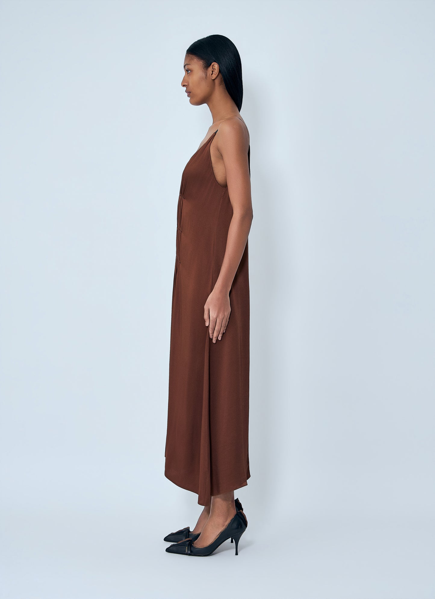 Prada Women Crepe Satin Midi Dress PRADA