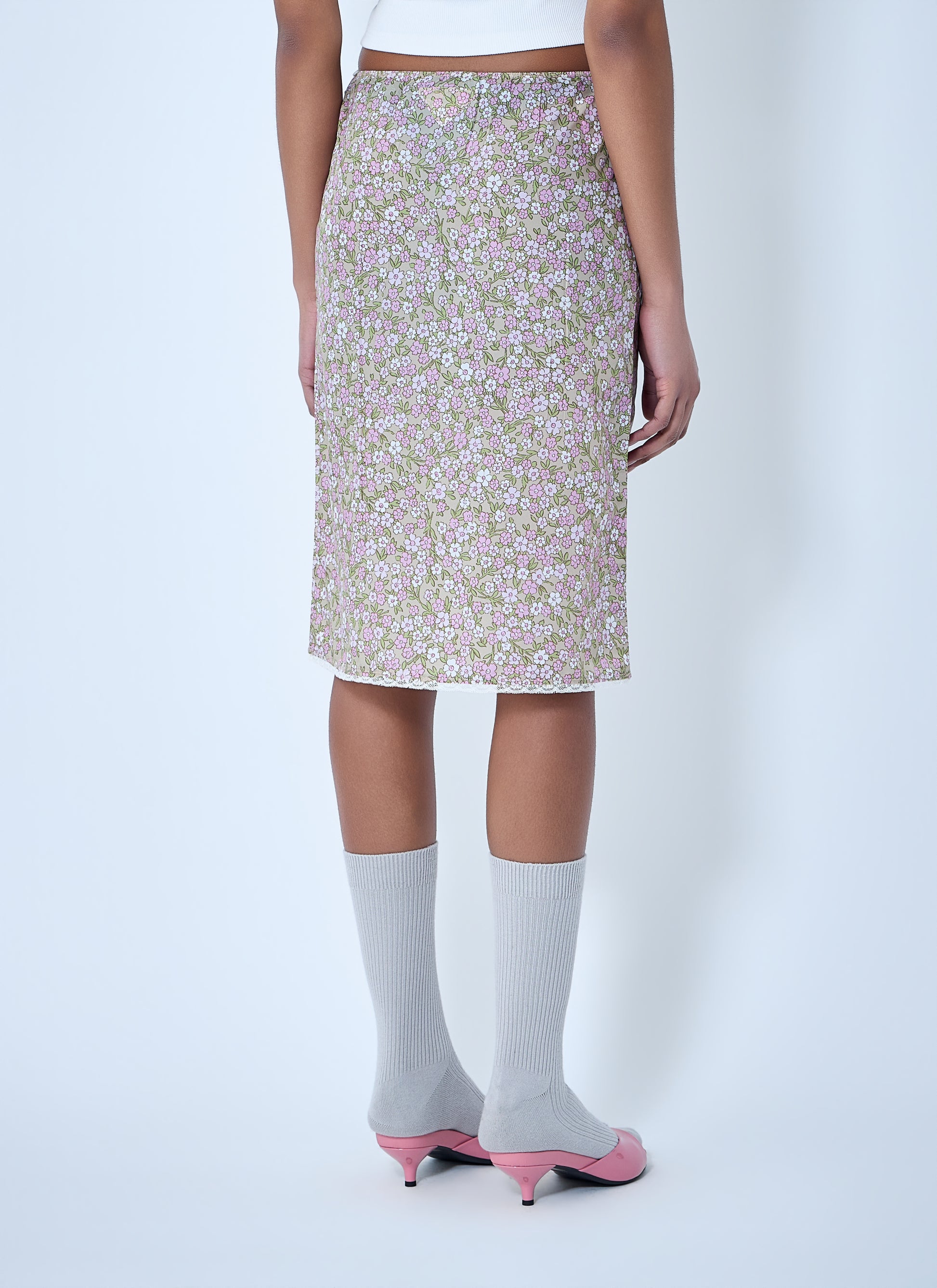 Prada Women Re-Nylon Floral Midi Skirt PRADA