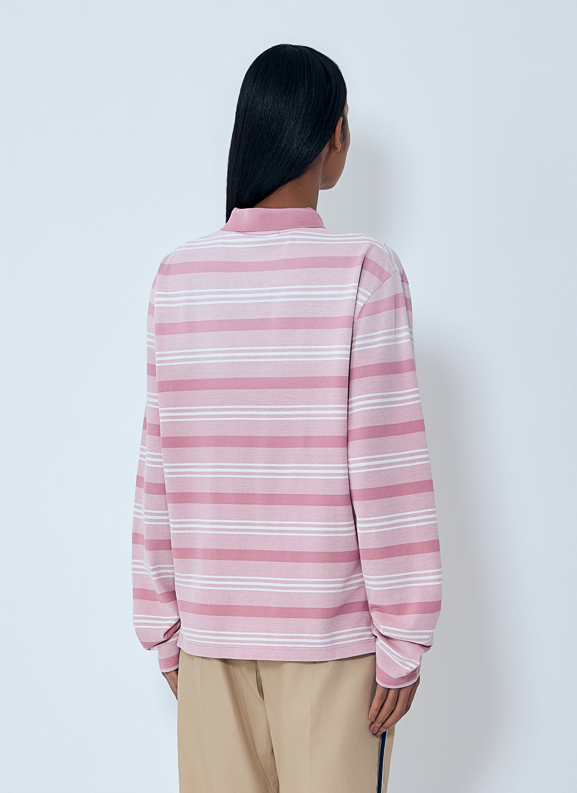 Prada Women Striped Piqué Polo Shirt PRADA