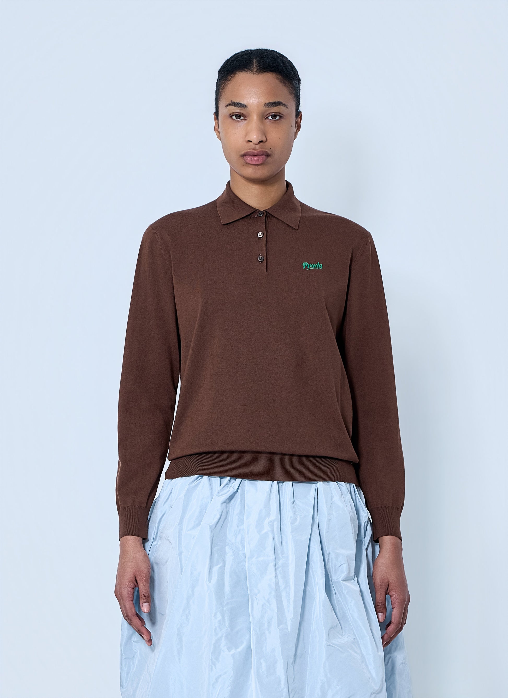 Prada Women Silk Polo Shirt PRADA