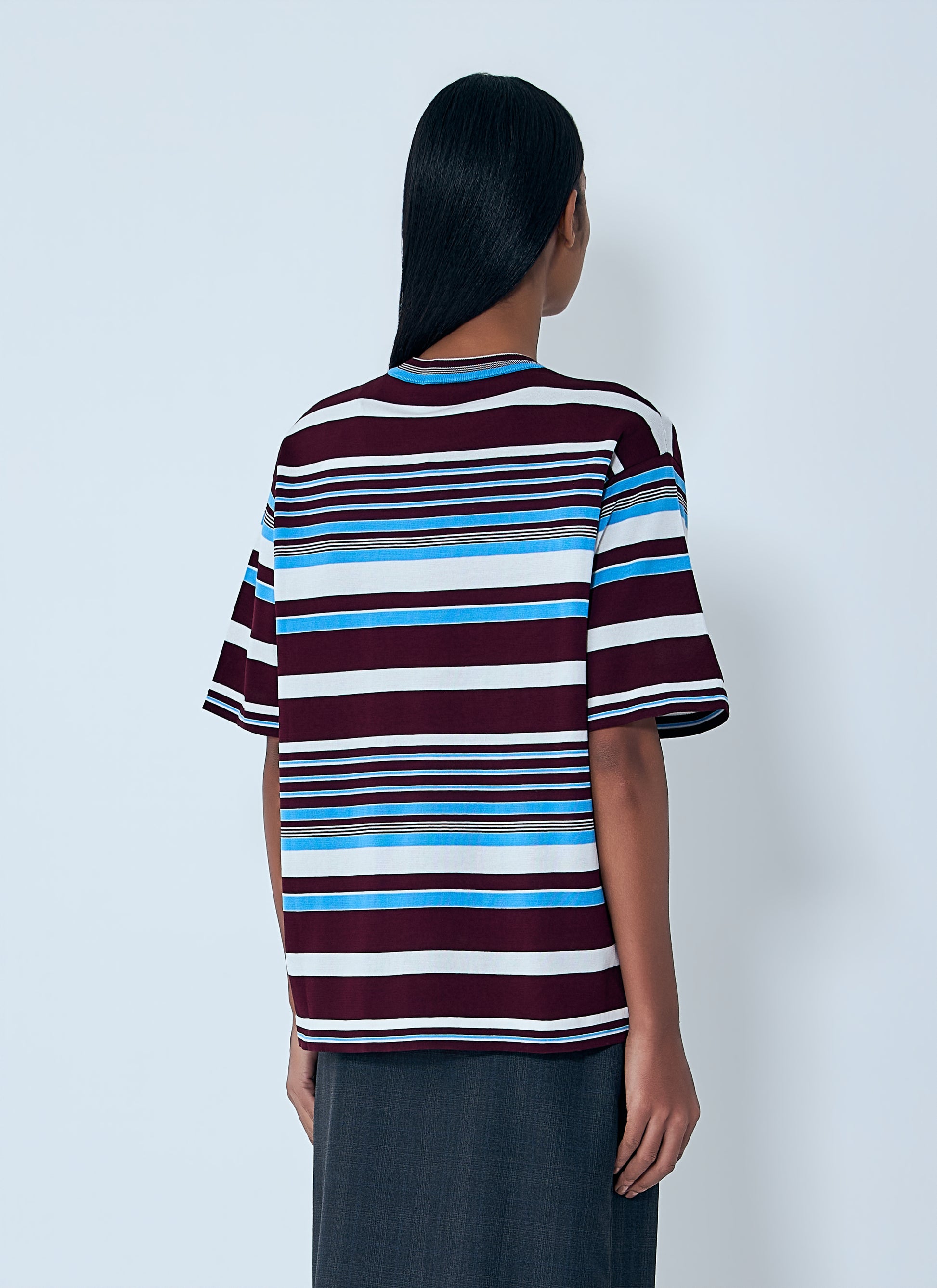 Prada Women Striped Crewneck T-Shirt PRADA