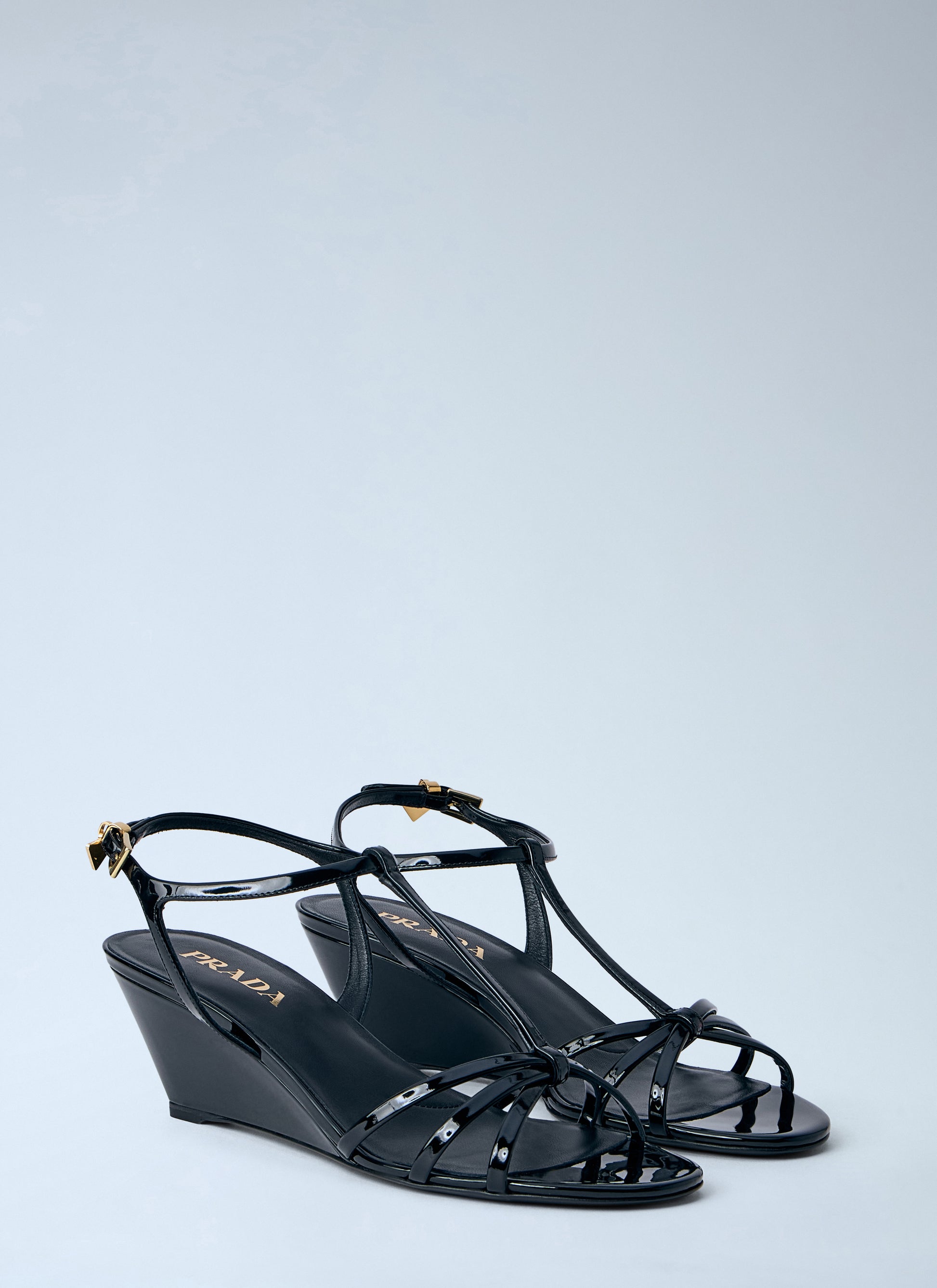 Prada Women Strappy Wedge Sandals PRADA