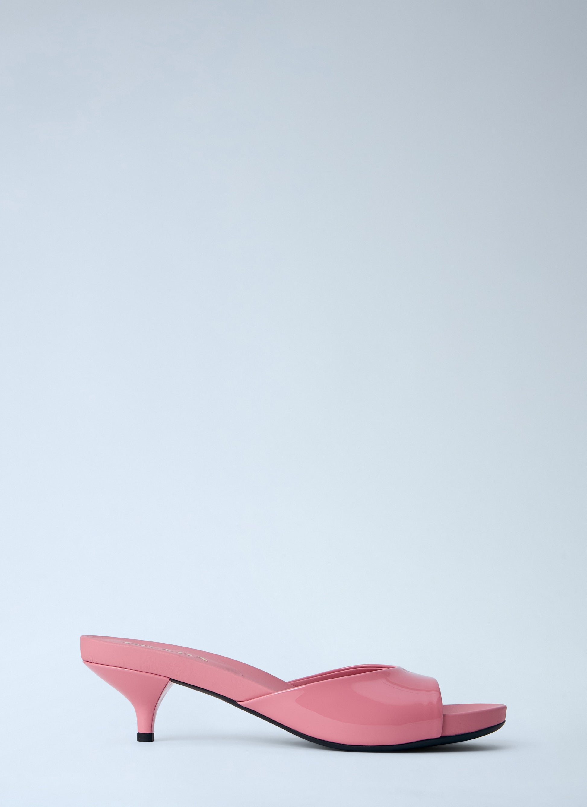 Prada Women Patent Leather Kitten Heel Mules PRADA