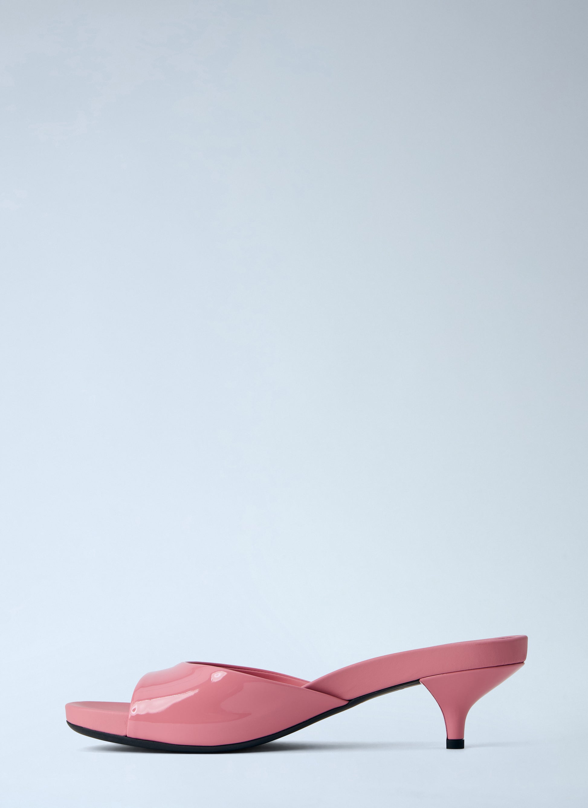 Prada Women Patent Leather Kitten Heel Mules PRADA