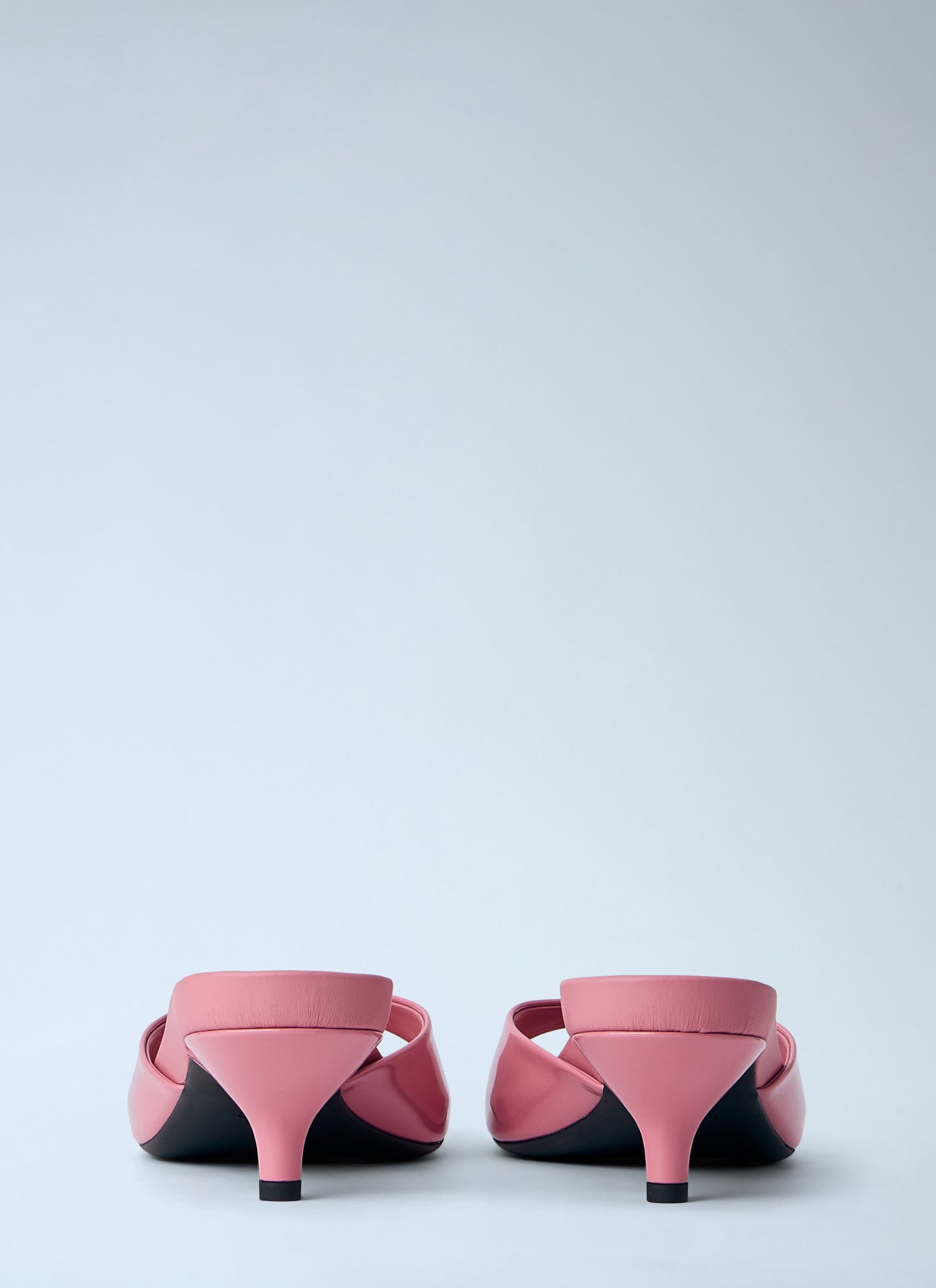 Prada Women Patent Leather Kitten Heel Mules PRADA