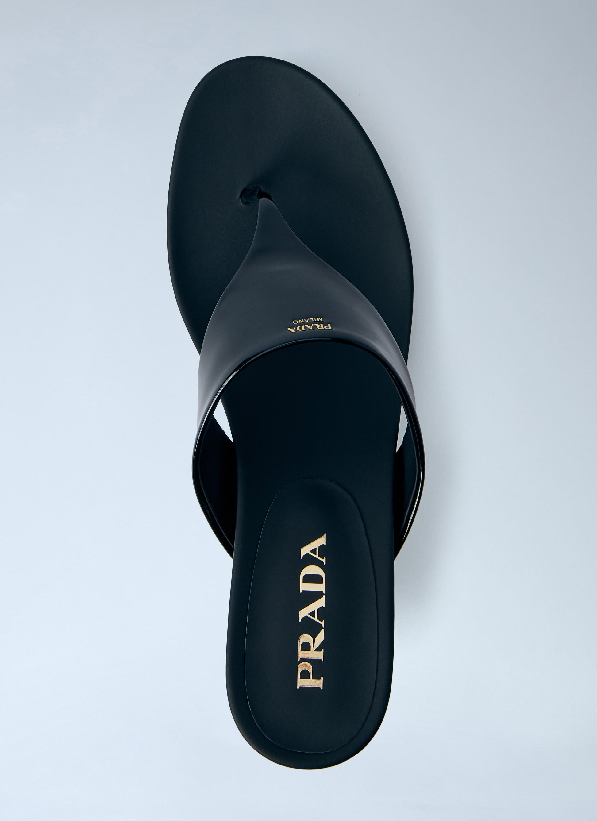 Prada Women Patent Leather Thong Sandals PRADA