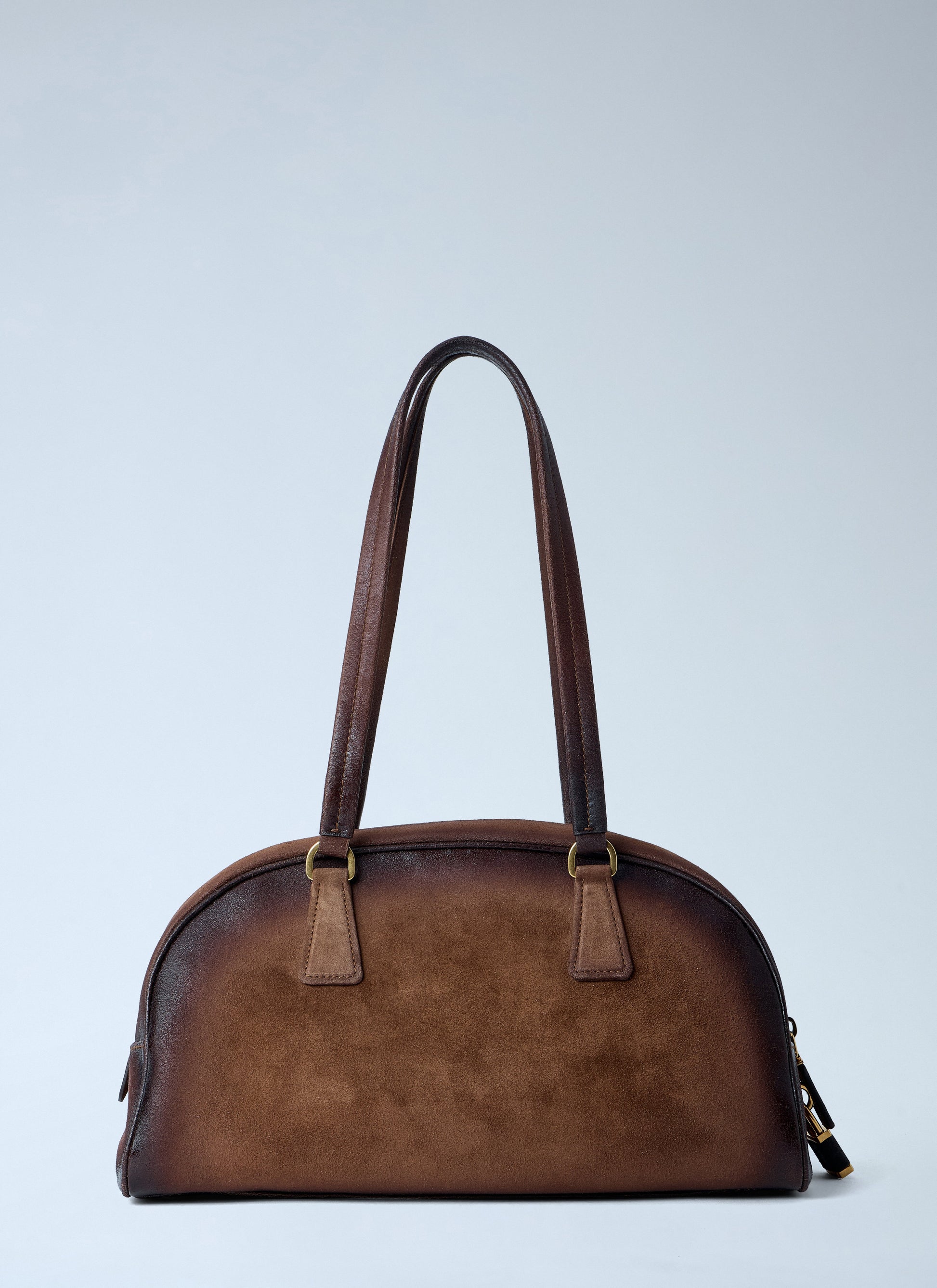 Prada Women Bowling Medium Suede Handbag PRADA