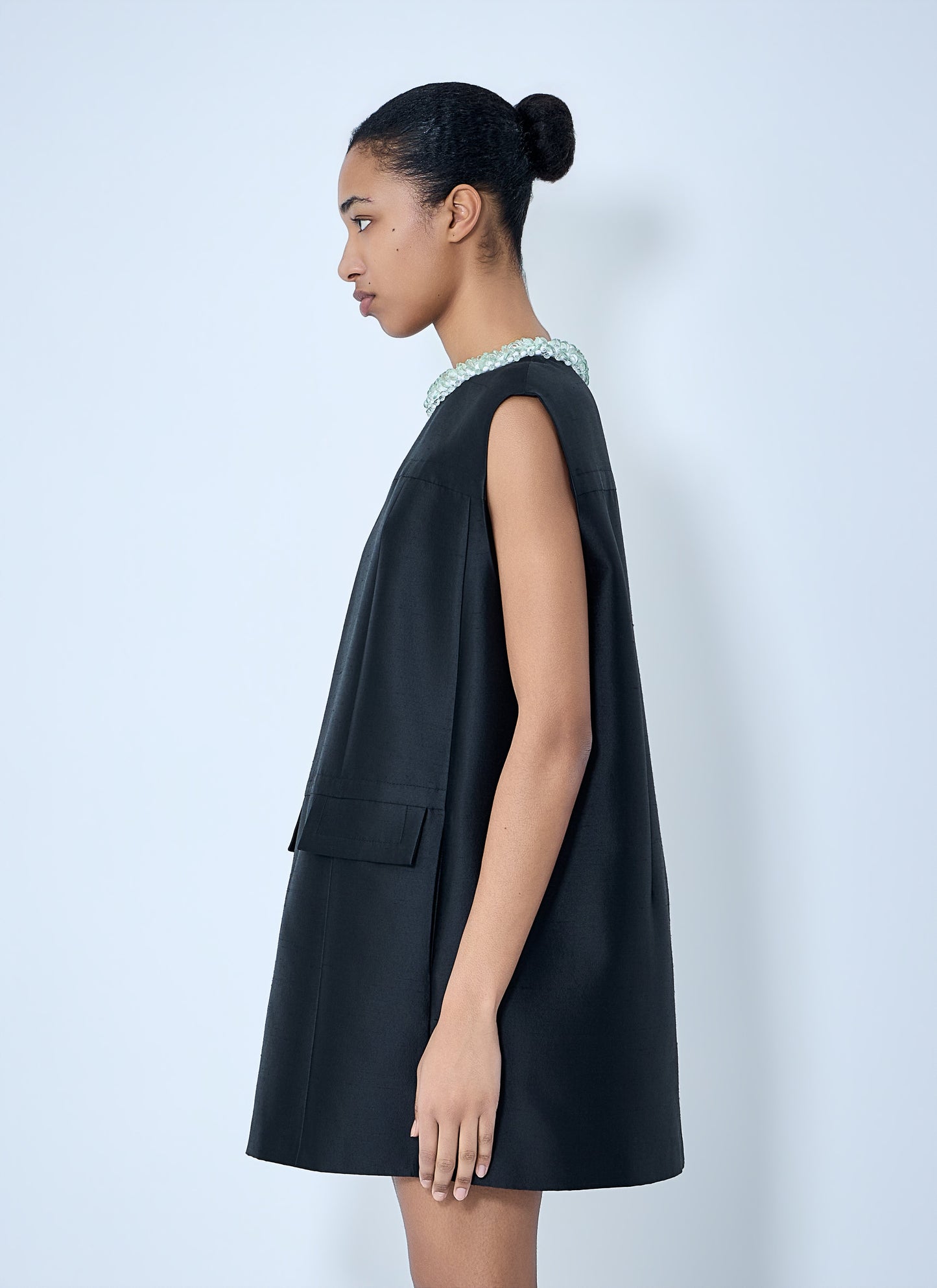 Prada Women Embellished Neckline Sleeveless Dress PRADA