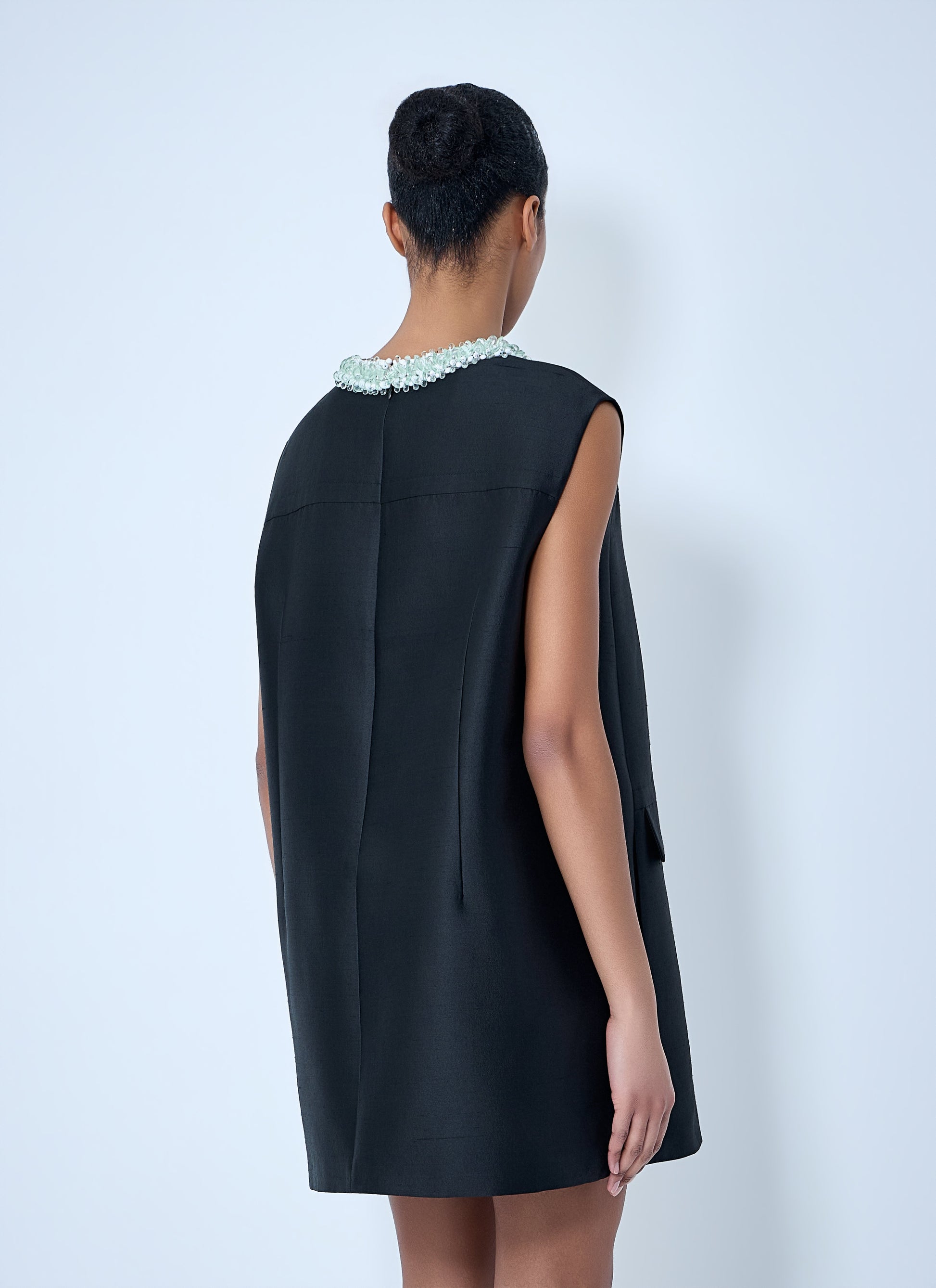 Prada Women Embellished Neckline Sleeveless Dress PRADA