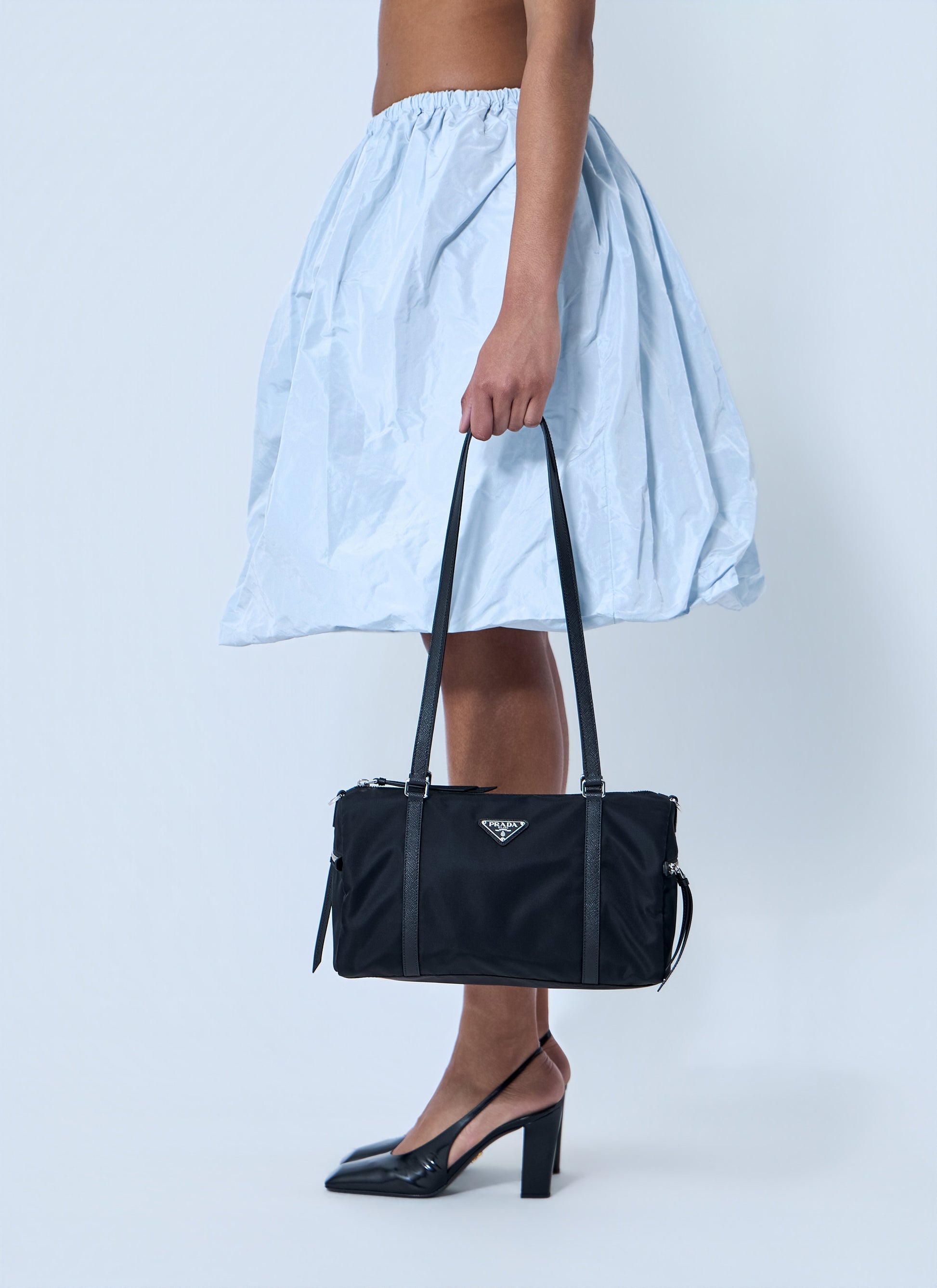 Prada Women Bauletto Large In Re-Nylon E Saffiano PRADA