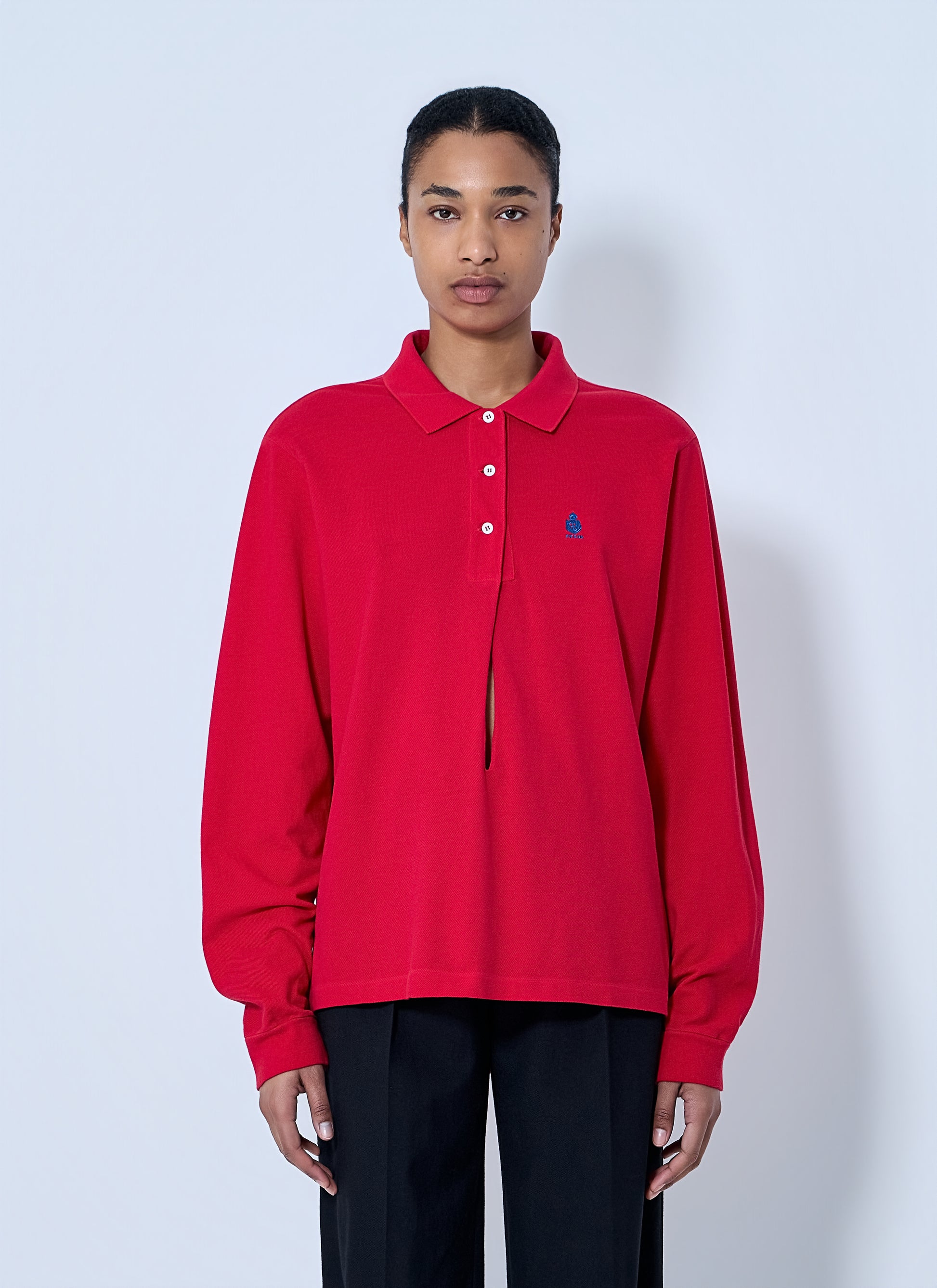 Prada Women Cotton Piqué Polo Shirt PRADA