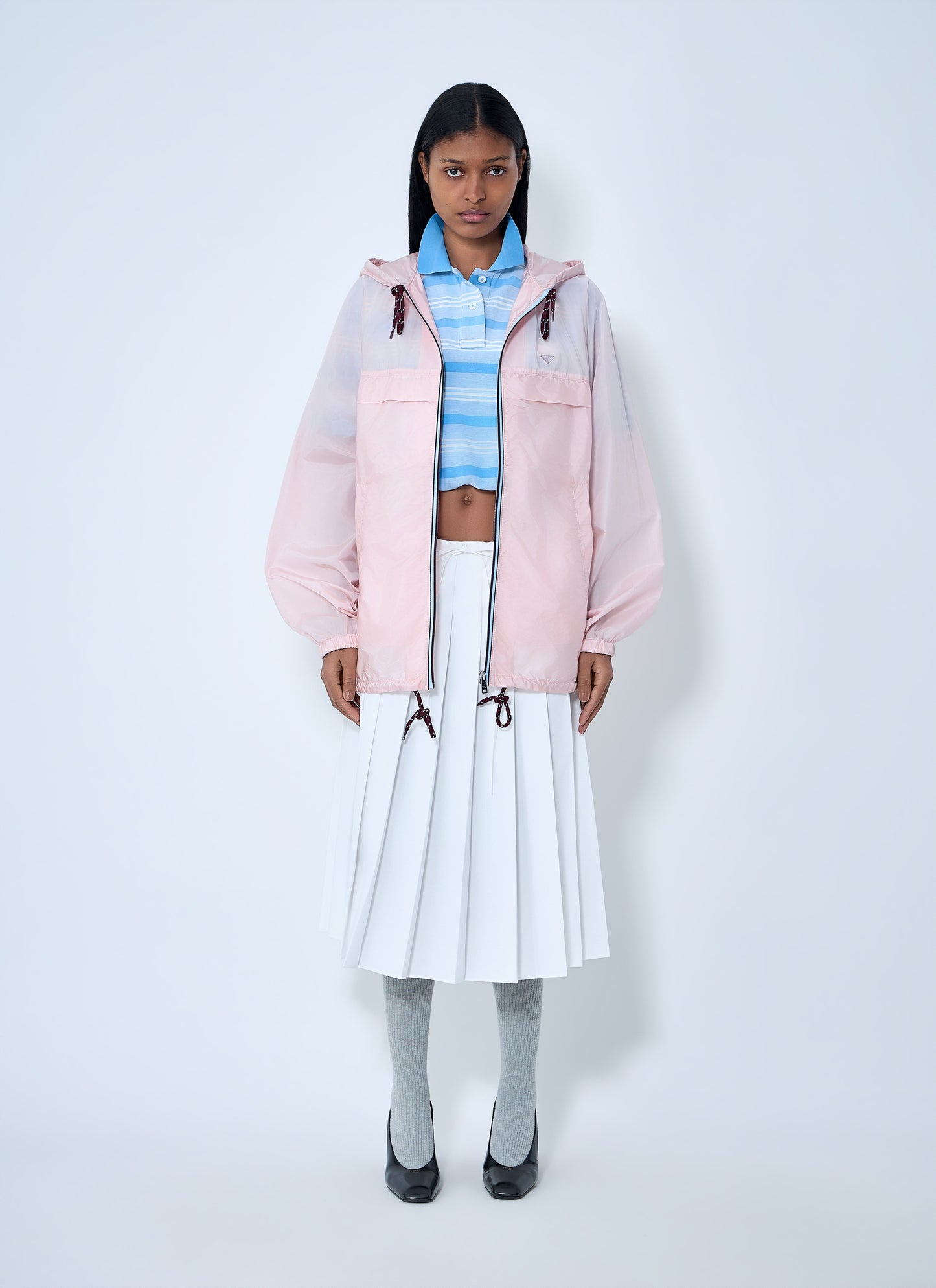 Prada Women Re-Nylon Hooded Windbreaker Jacket PRADA