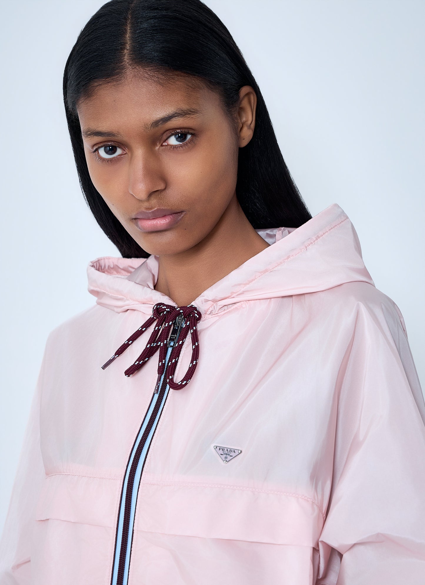 Prada Women Re-Nylon Hooded Windbreaker Jacket PRADA