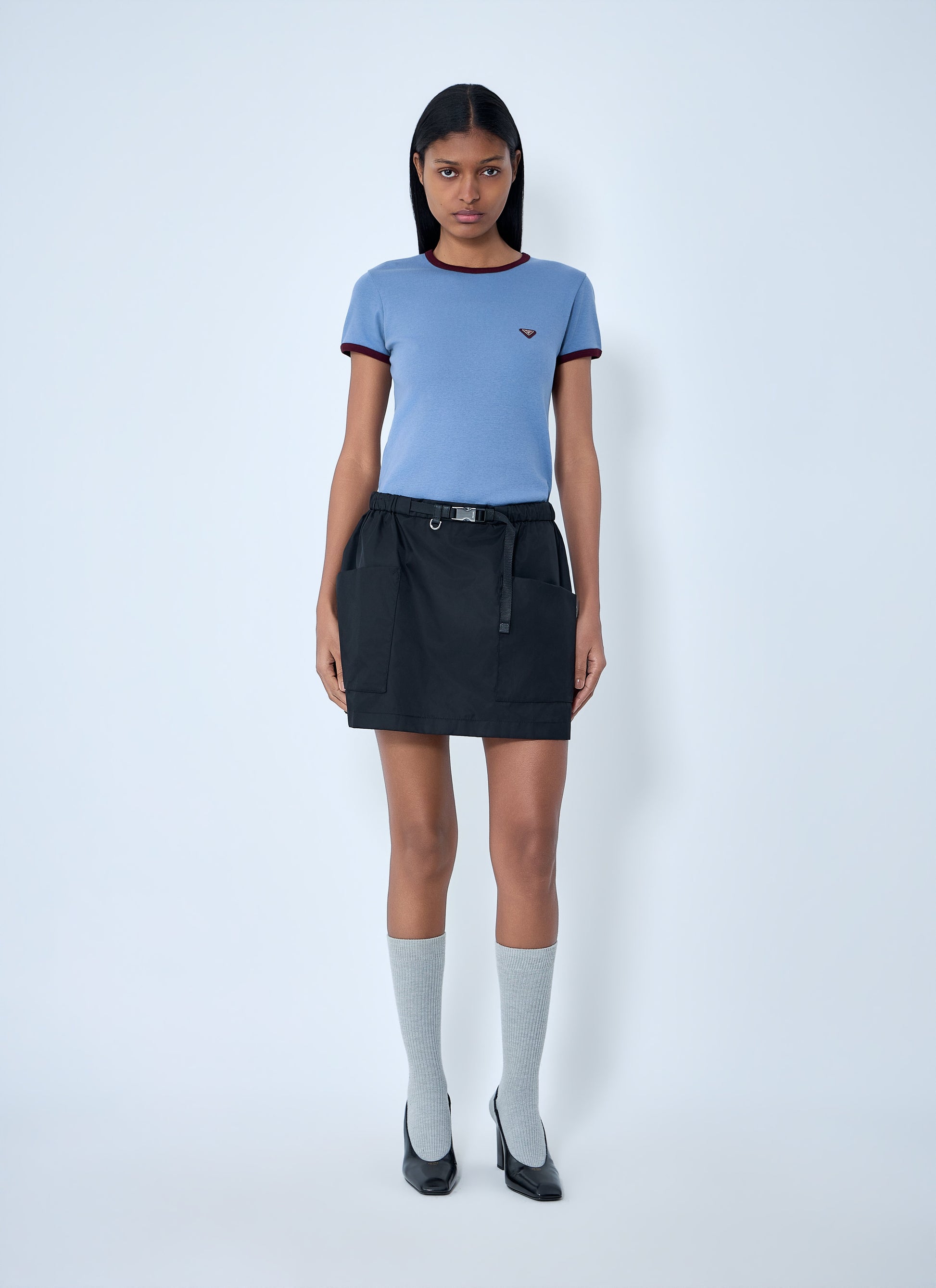 Prada Women Re-Nylon Belted Mini Skirt PRADA