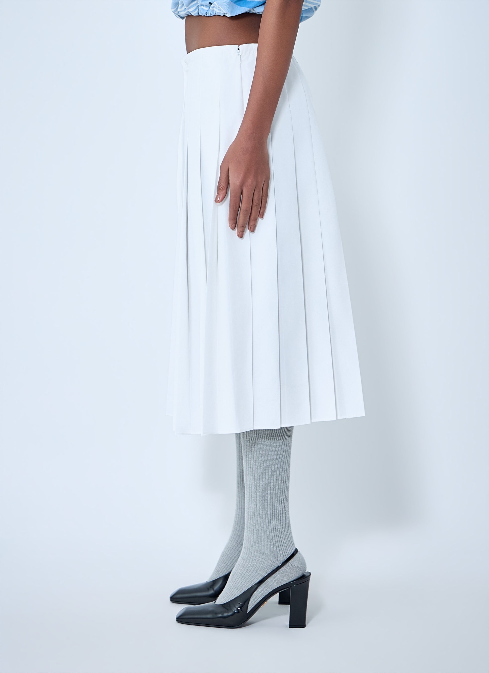 Prada Women Pleated Midi Skirt PRADA