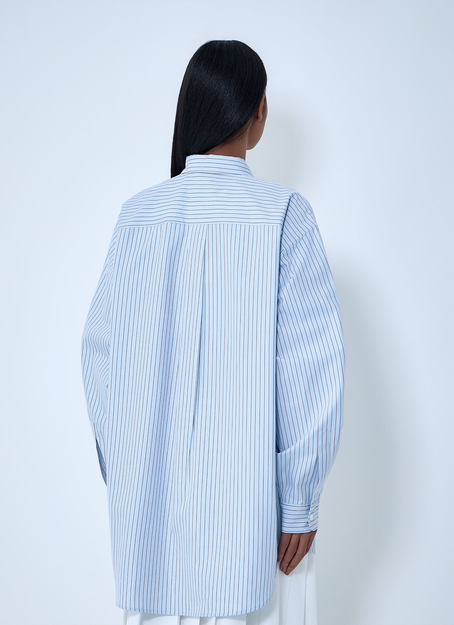Prada Women Half-Zip Pinstripe Shirt PRADA