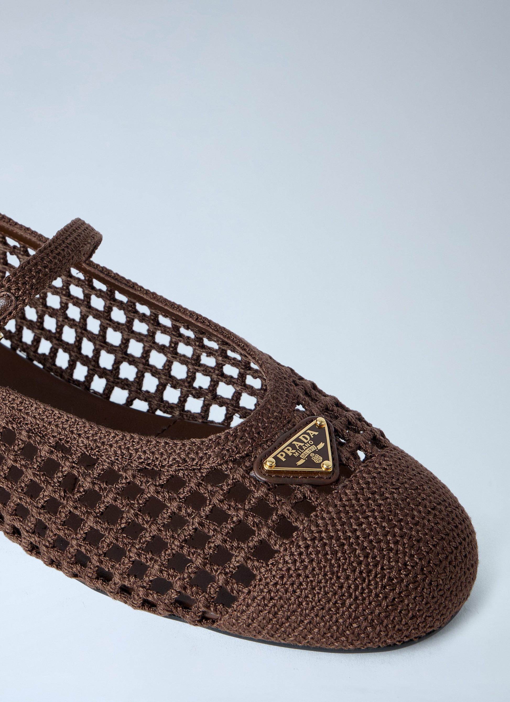 Prada Women Crochet Knit Ballerina Flats PRADA