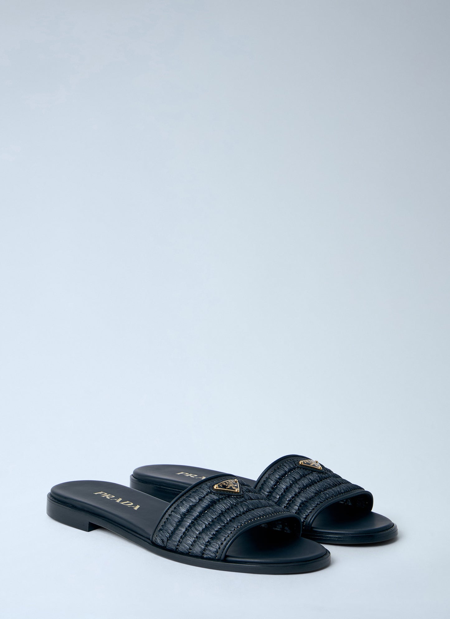 Prada Women Leather Slides With Crochet Details PRADA