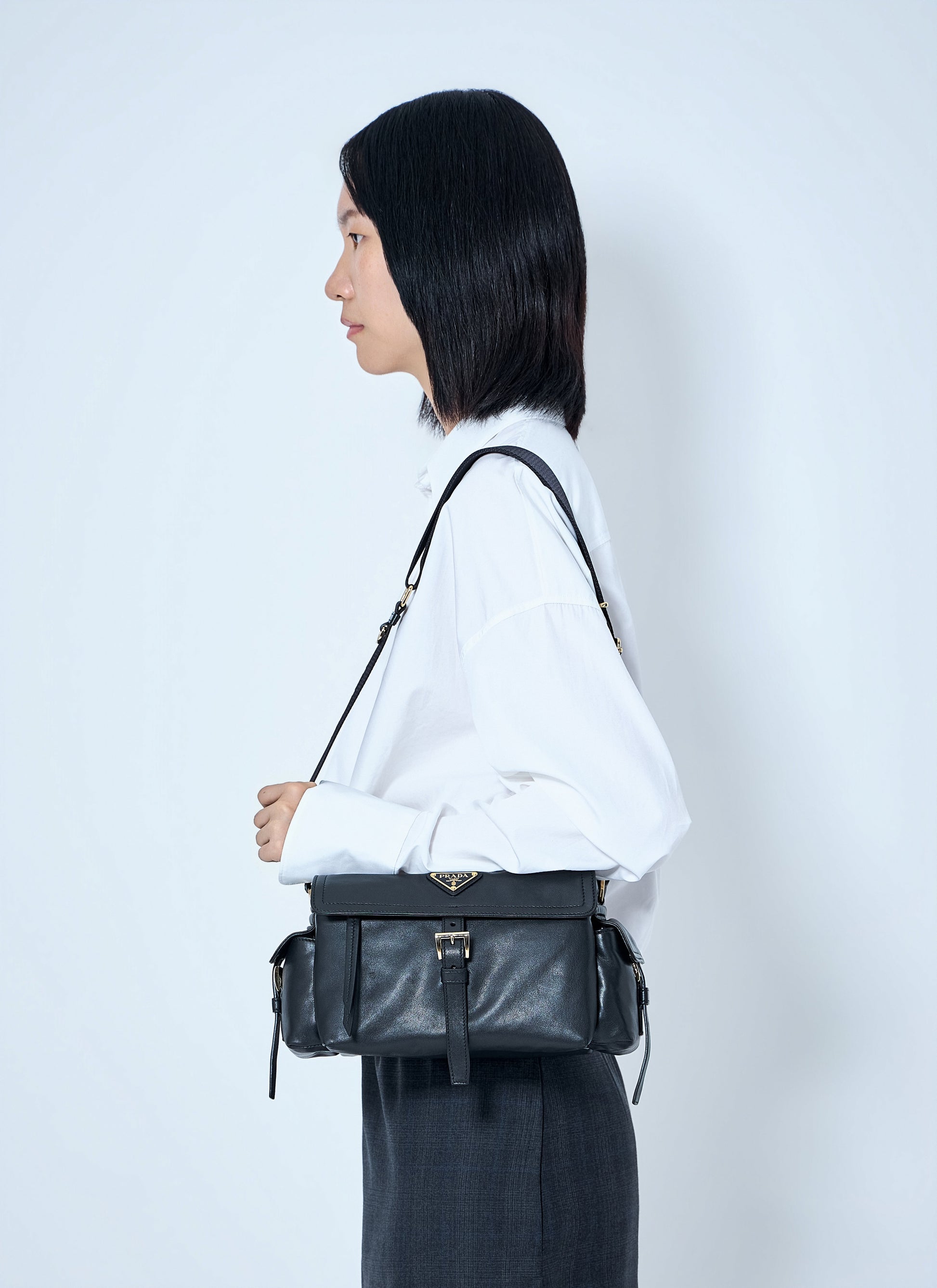 Prada Women Explore Medium Shoulder Bag With Flap PRADA