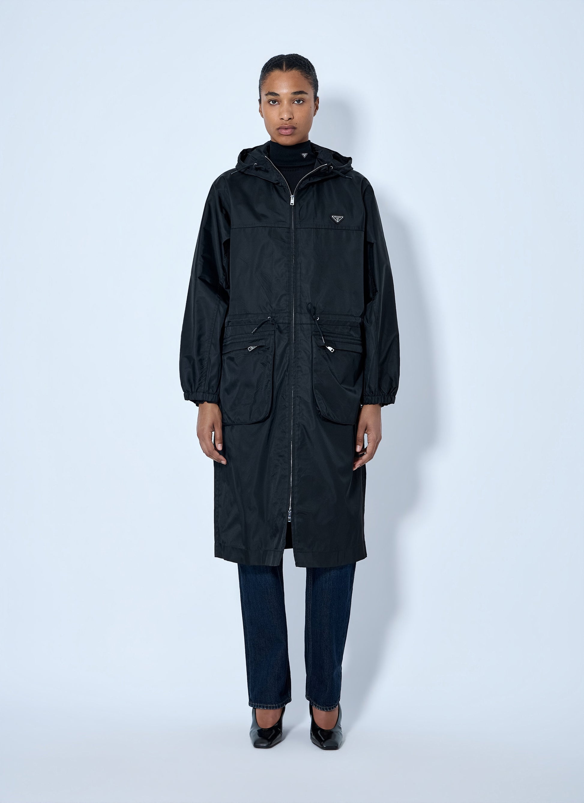 Prada Women Re-Nylon Drawstring Coat PRADA