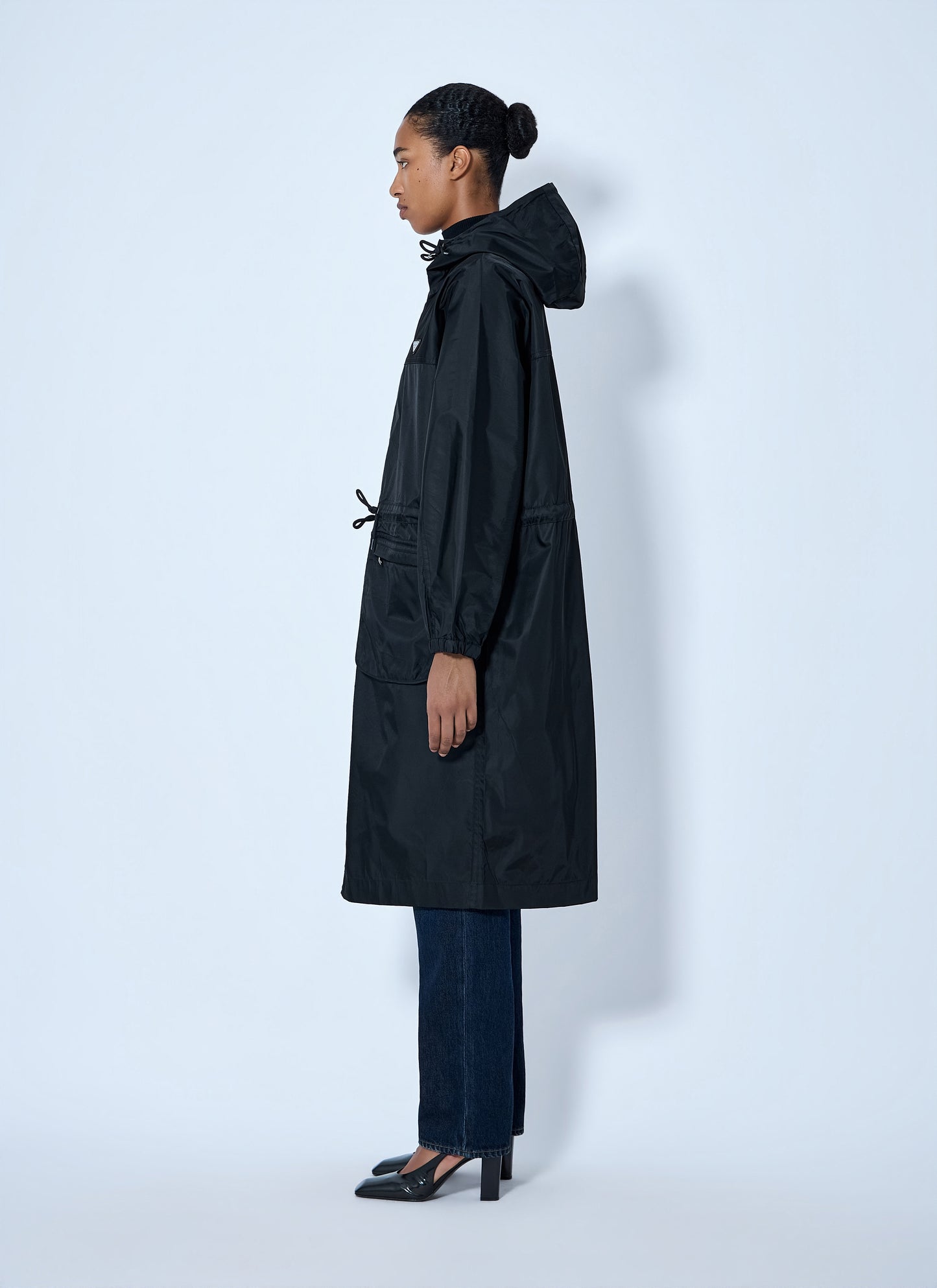 Prada Women Re-Nylon Drawstring Coat PRADA