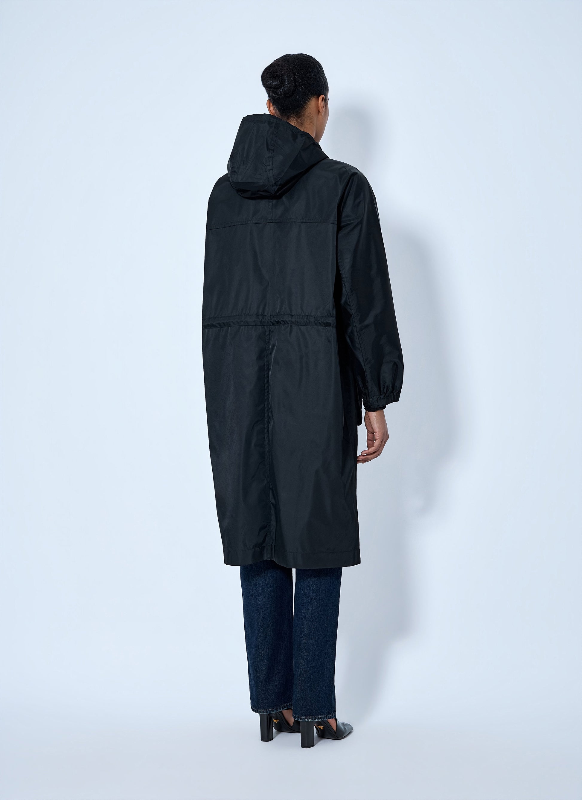 Prada Women Re-Nylon Drawstring Coat PRADA