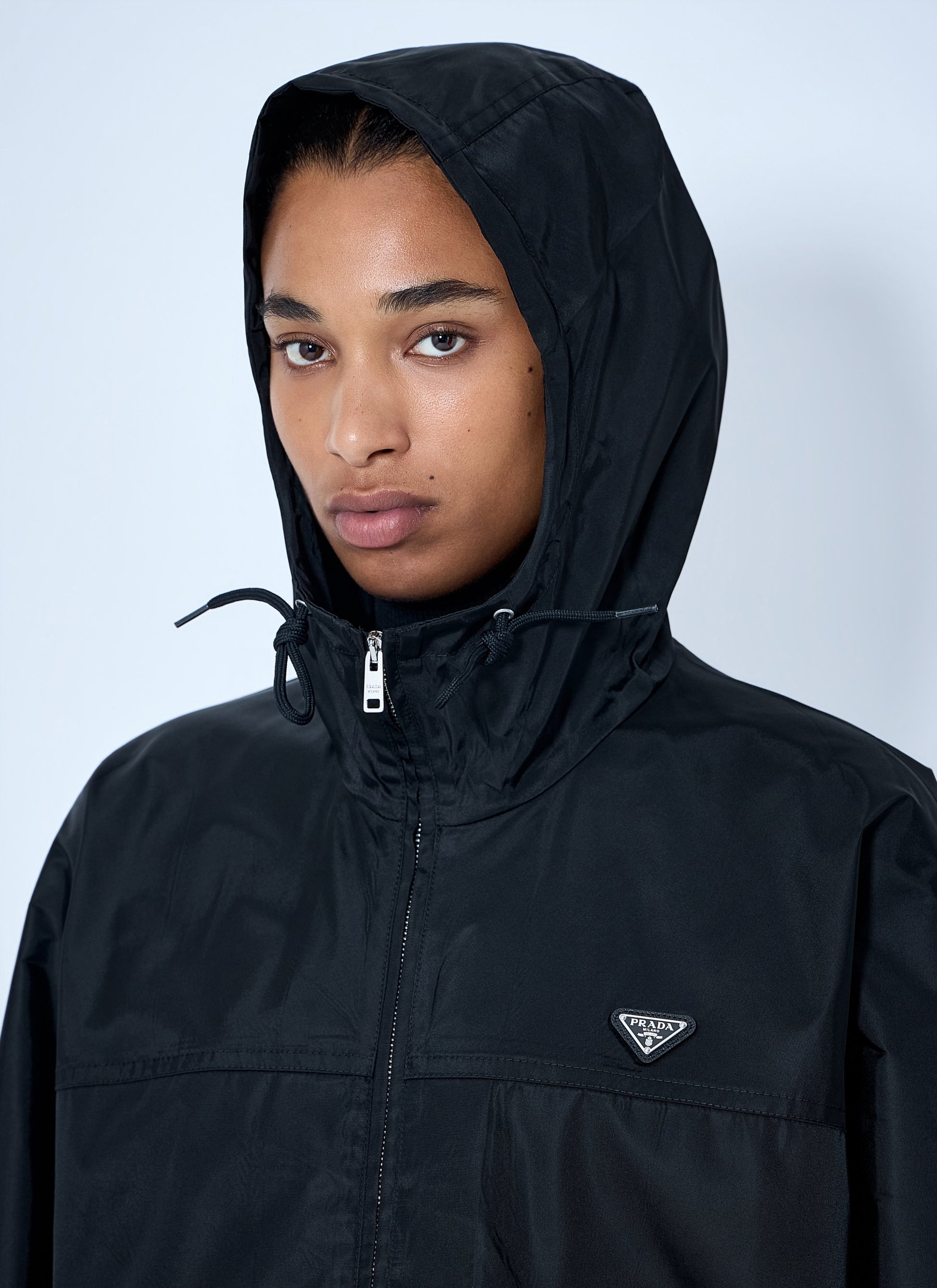 Prada Women Re-Nylon Drawstring Coat PRADA