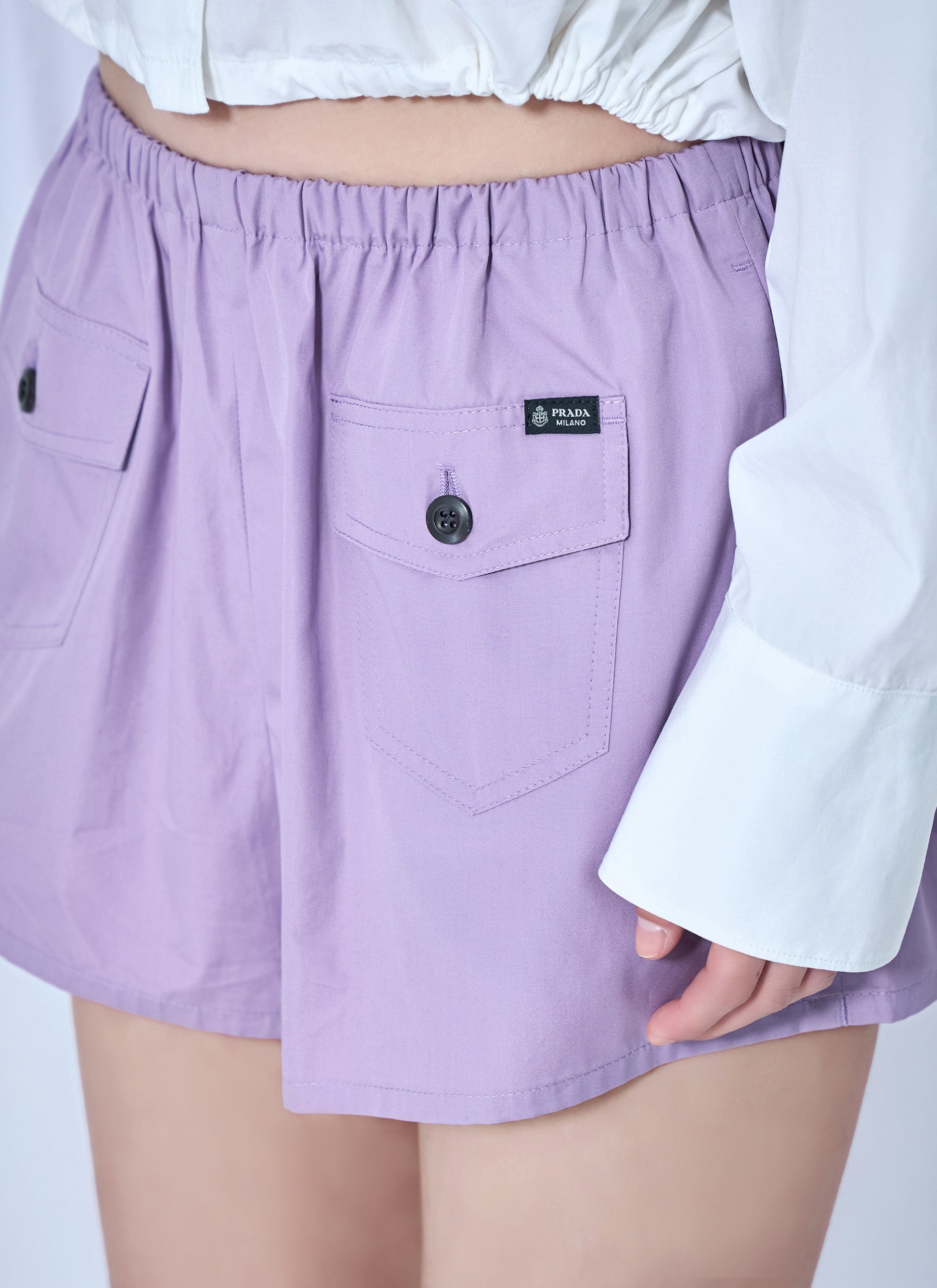 Prada Women Elasticated Waist Utility Shorts PRADA