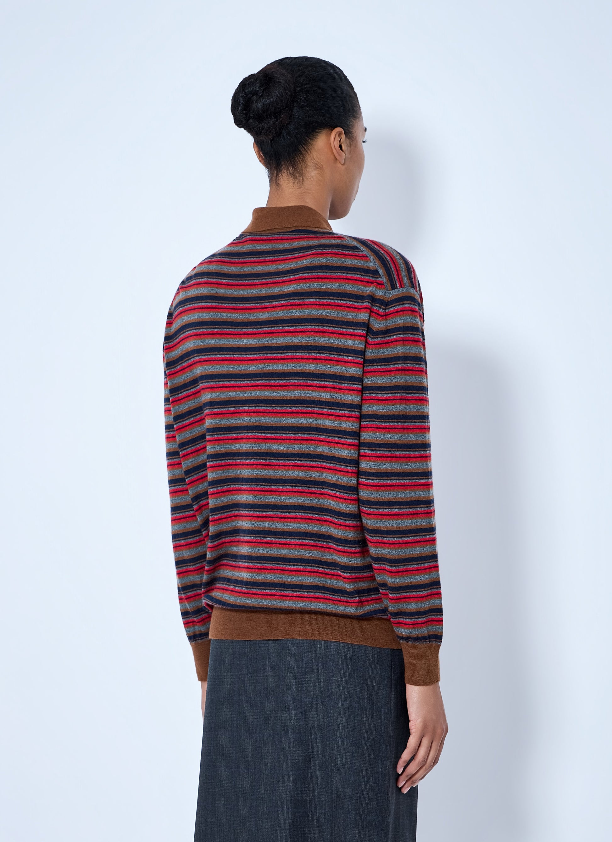 Prada Women Striped Polo Sweater PRADA