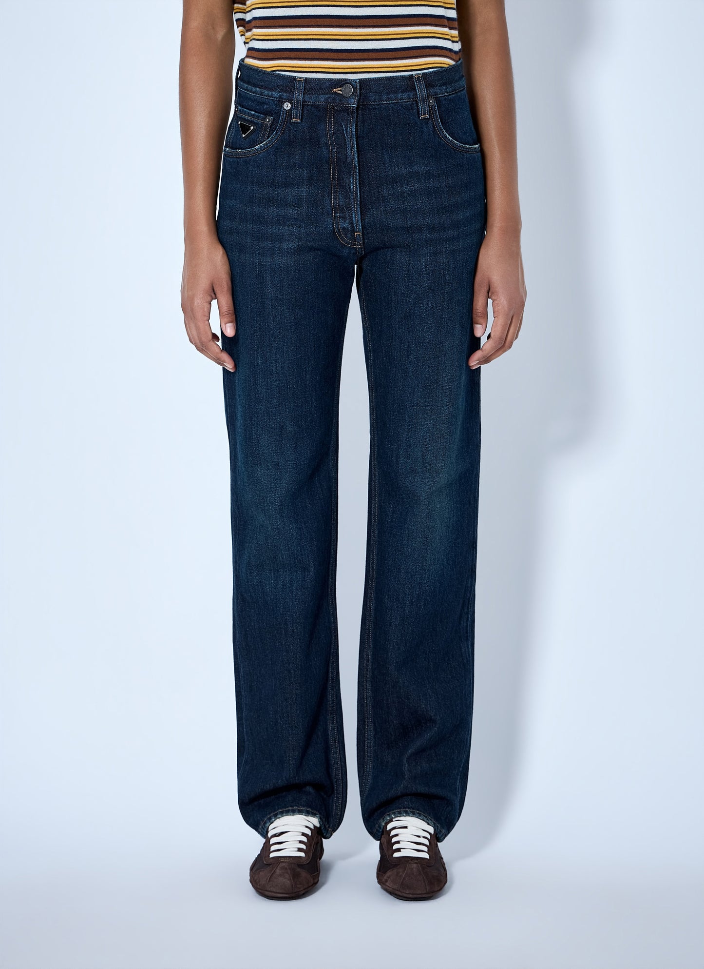 Prada Women Straight-Leg Washed Denim Jeans PRADA