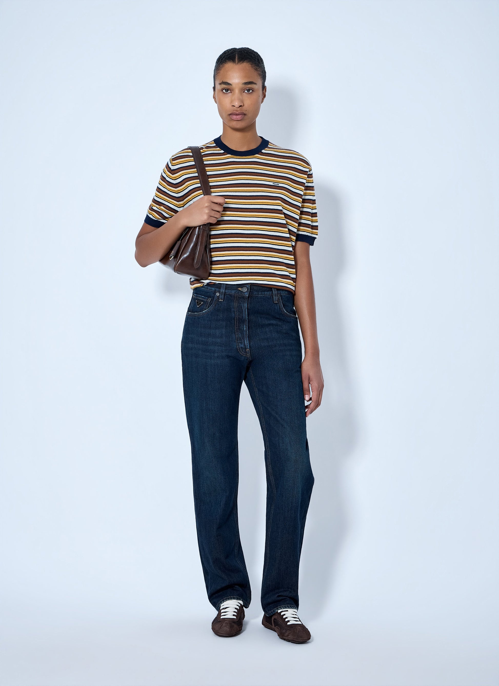 Prada Women Straight-Leg Washed Denim Jeans PRADA