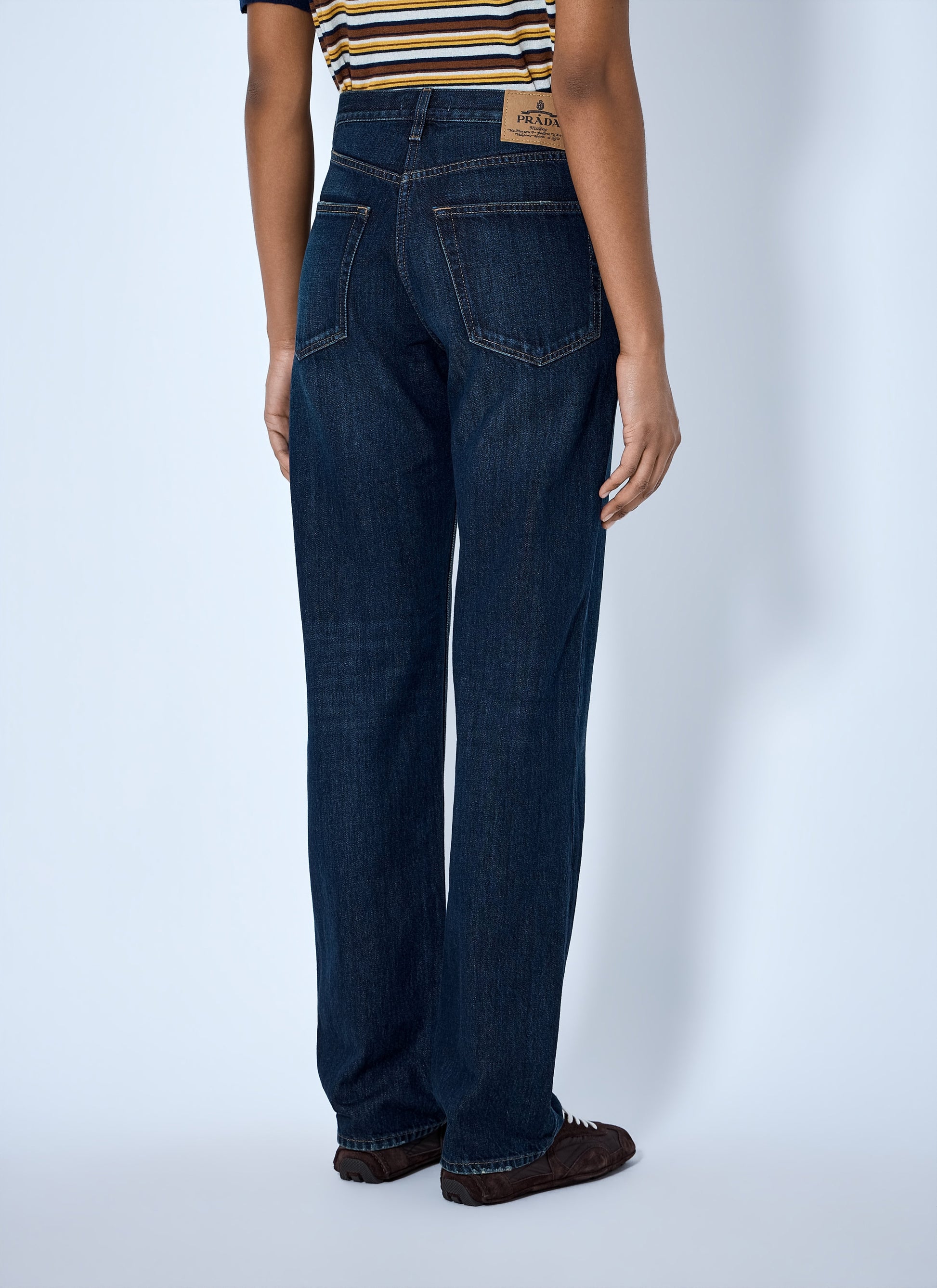 Prada Women Straight-Leg Washed Denim Jeans PRADA