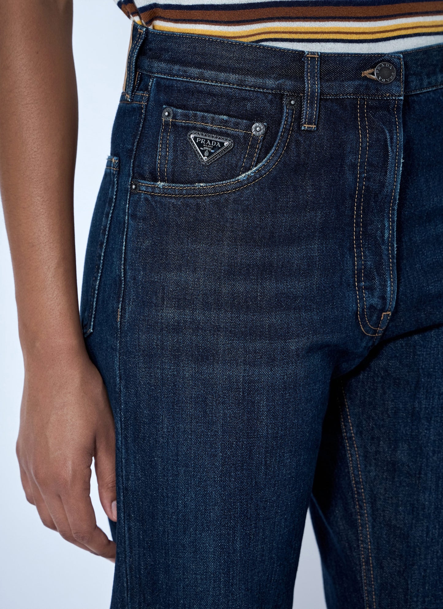Prada Women Straight-Leg Washed Denim Jeans PRADA