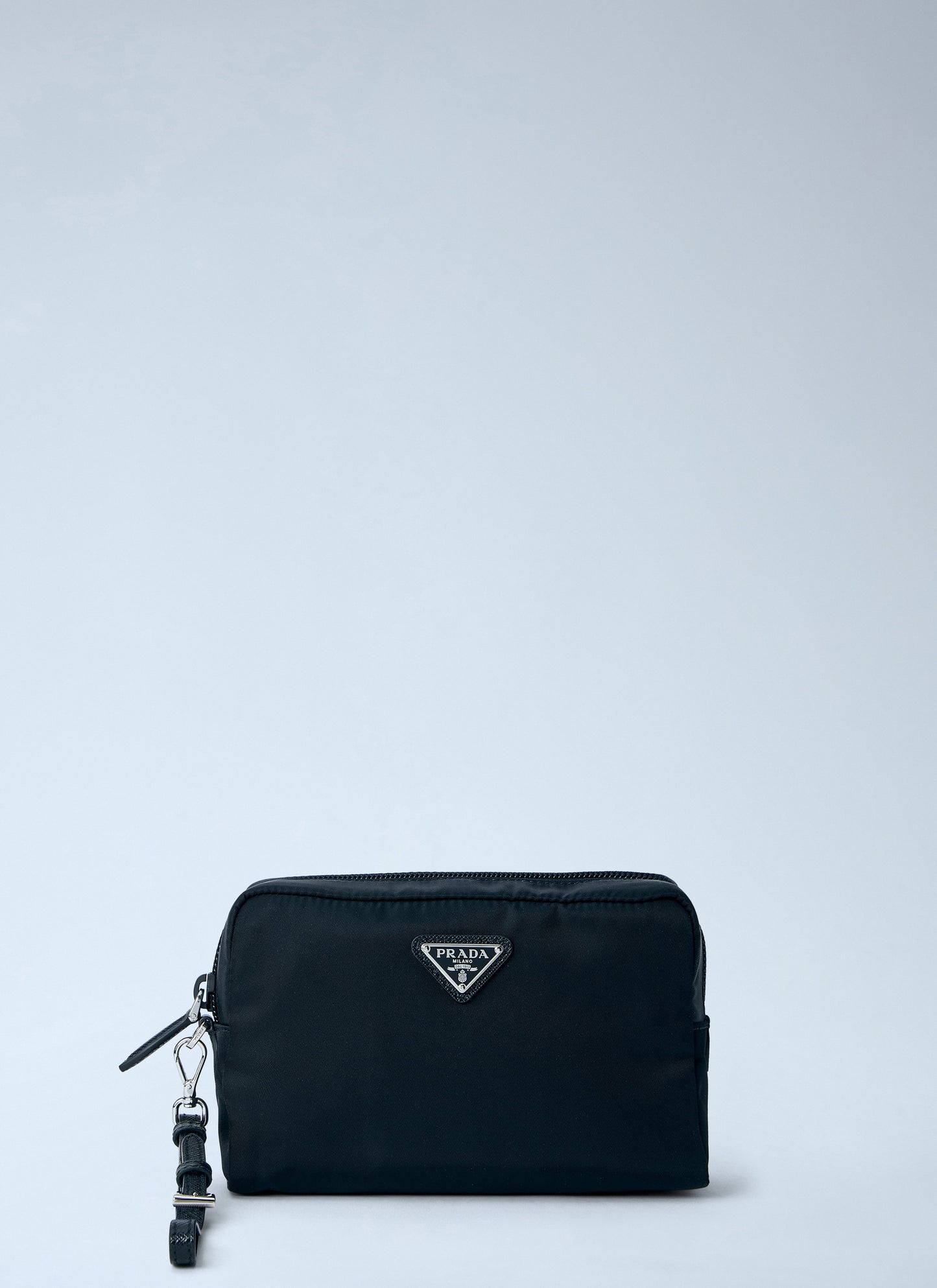 Prada Women Compact Nylon Pouch With Logo Detail PRADA