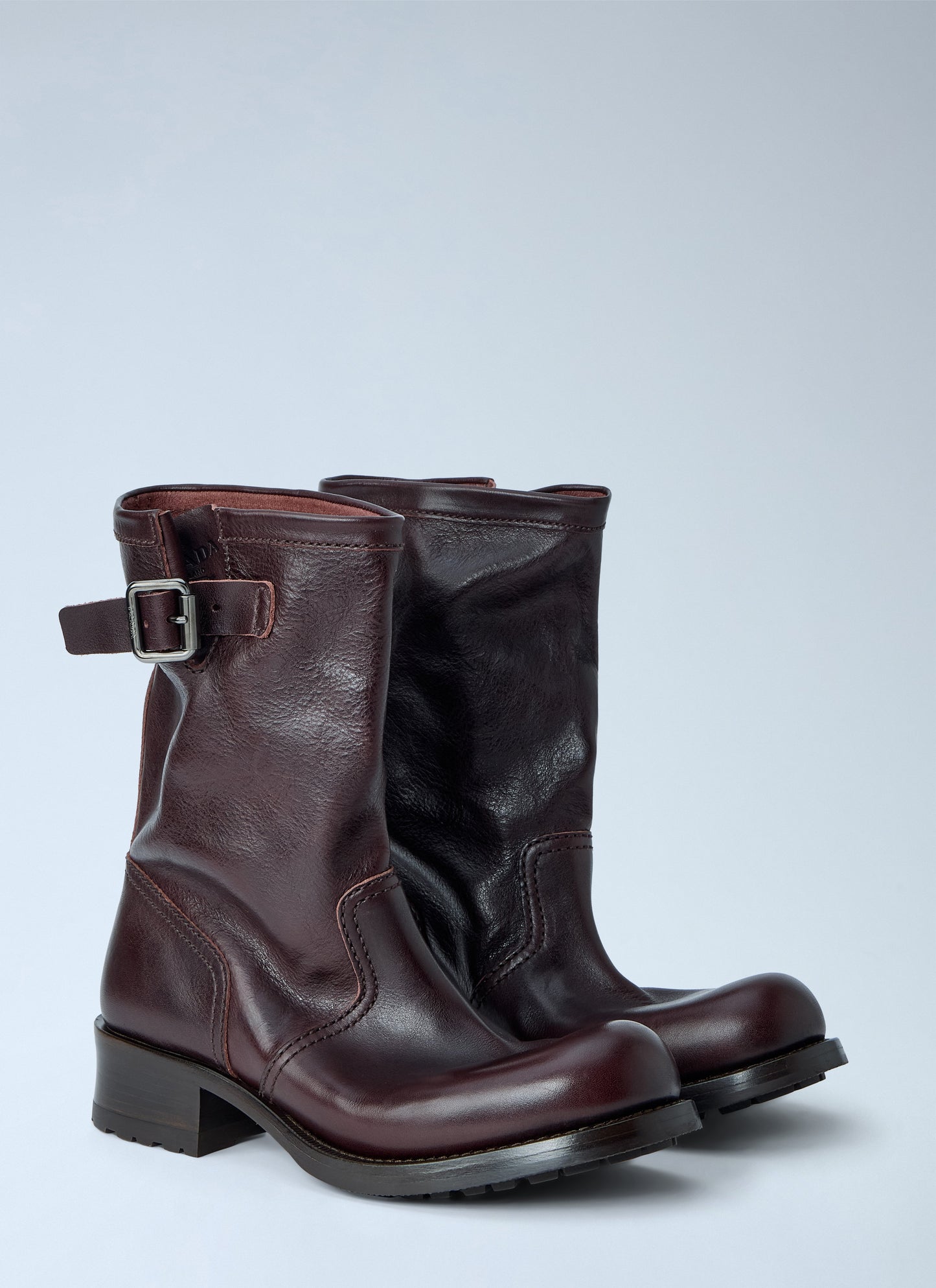 Prada Women Leather Mid-Calf Boots PRADA