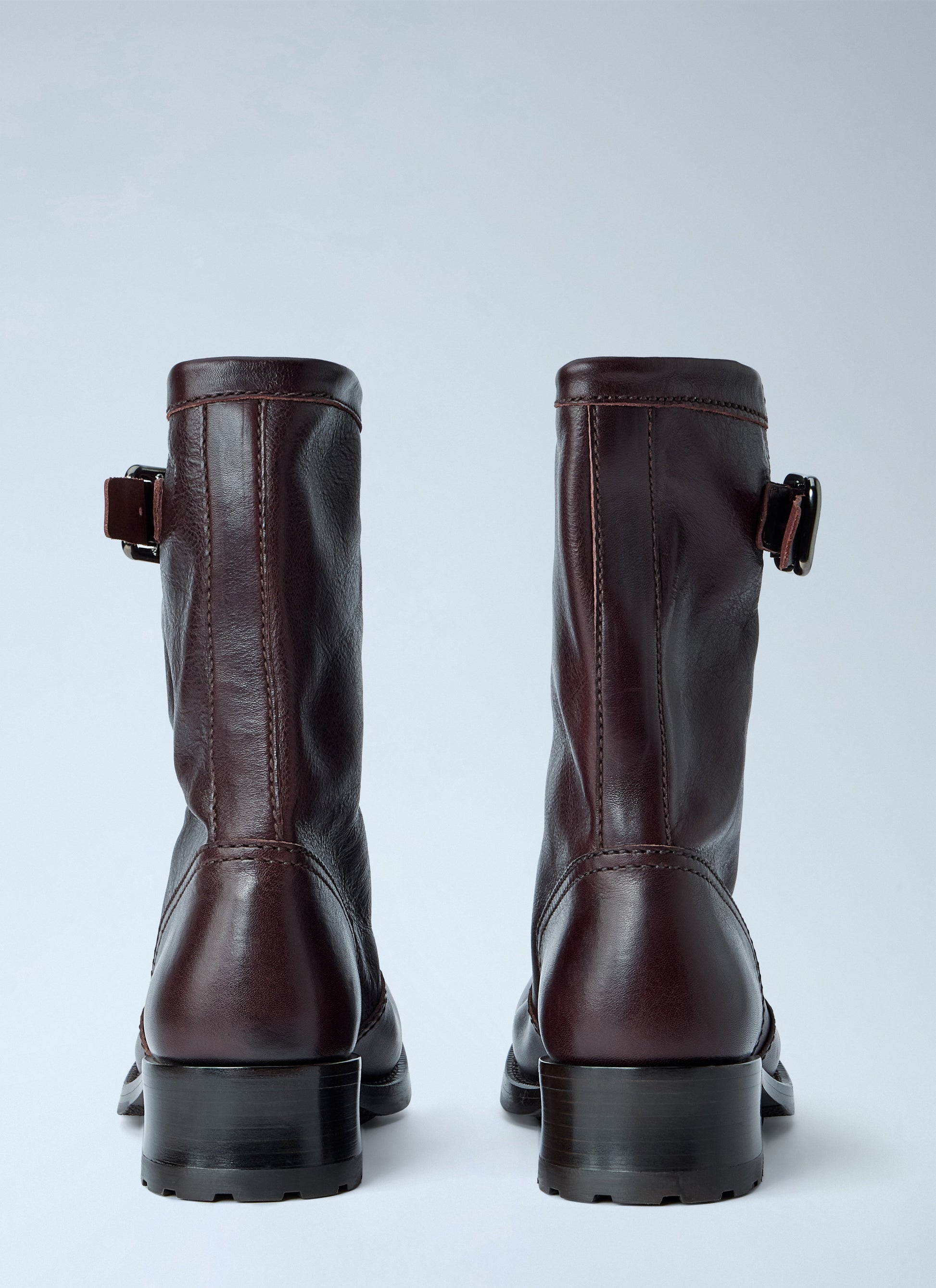 Prada Women Leather Mid-Calf Boots PRADA