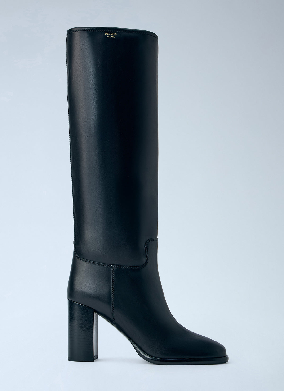 Prada Women Block Heel Leather Boots PRADA