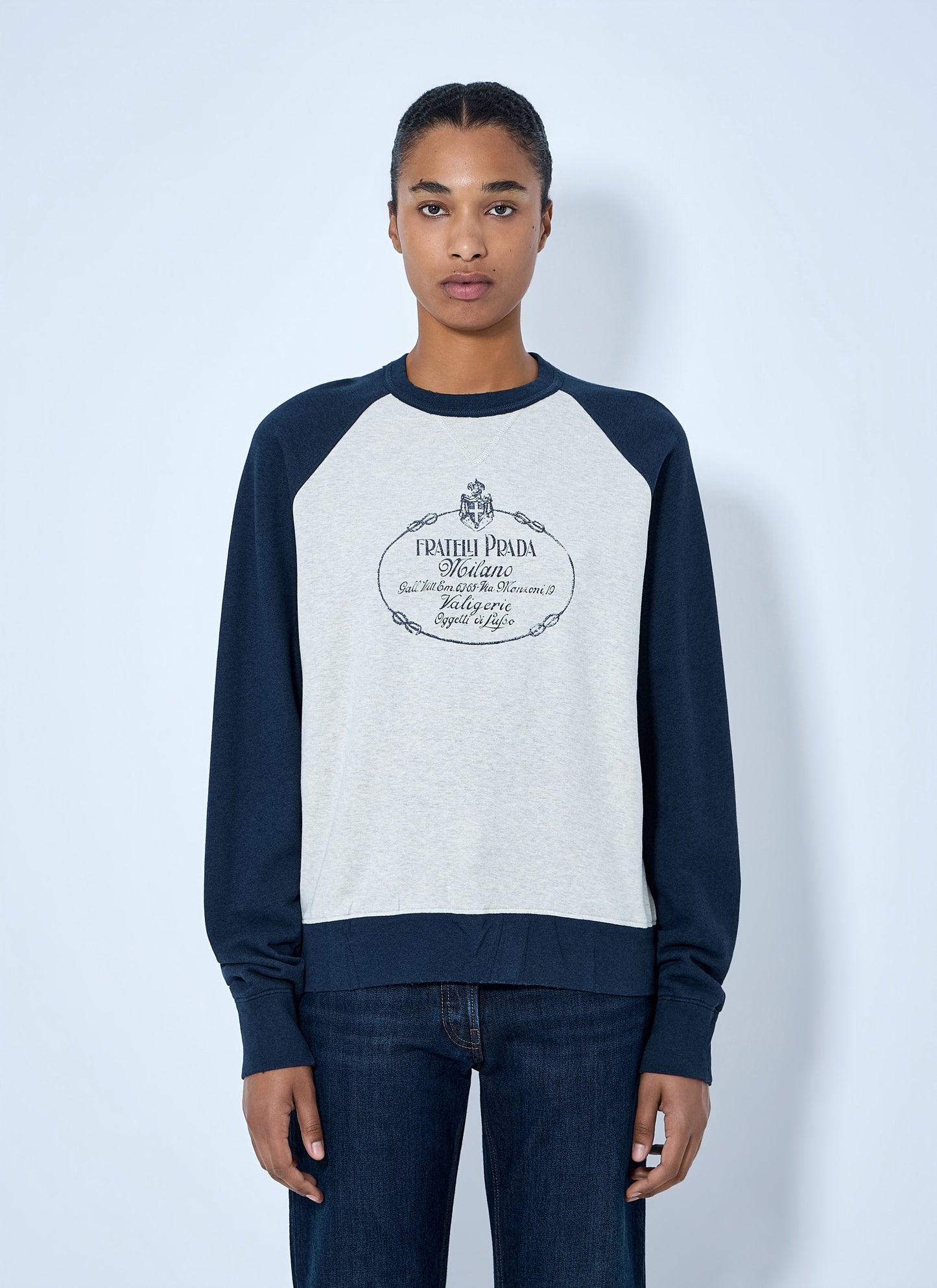 Prada Women Cotton Crew-Neck Sweatshirt PRADA