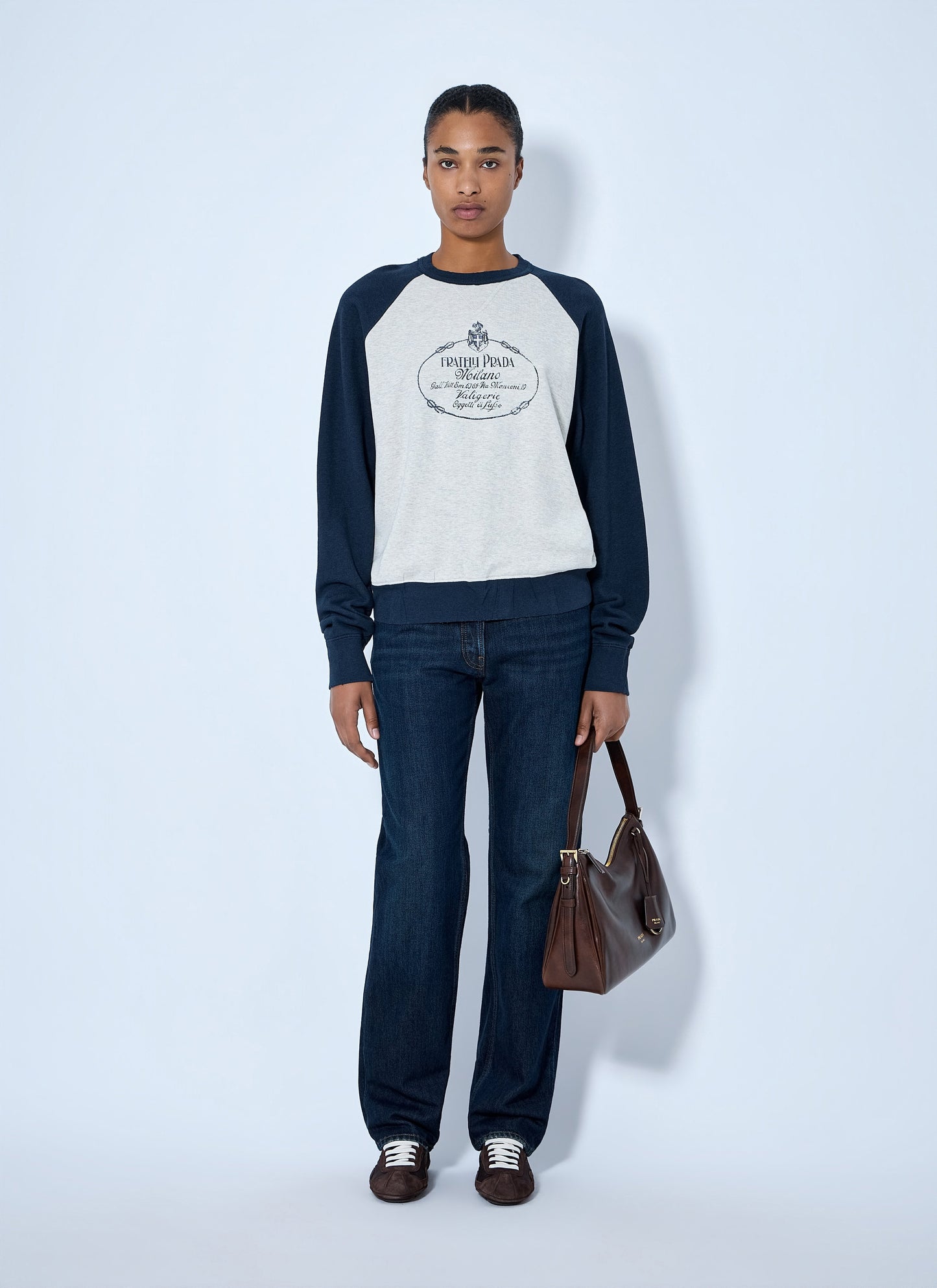 Prada Women Cotton Crew-Neck Sweatshirt PRADA