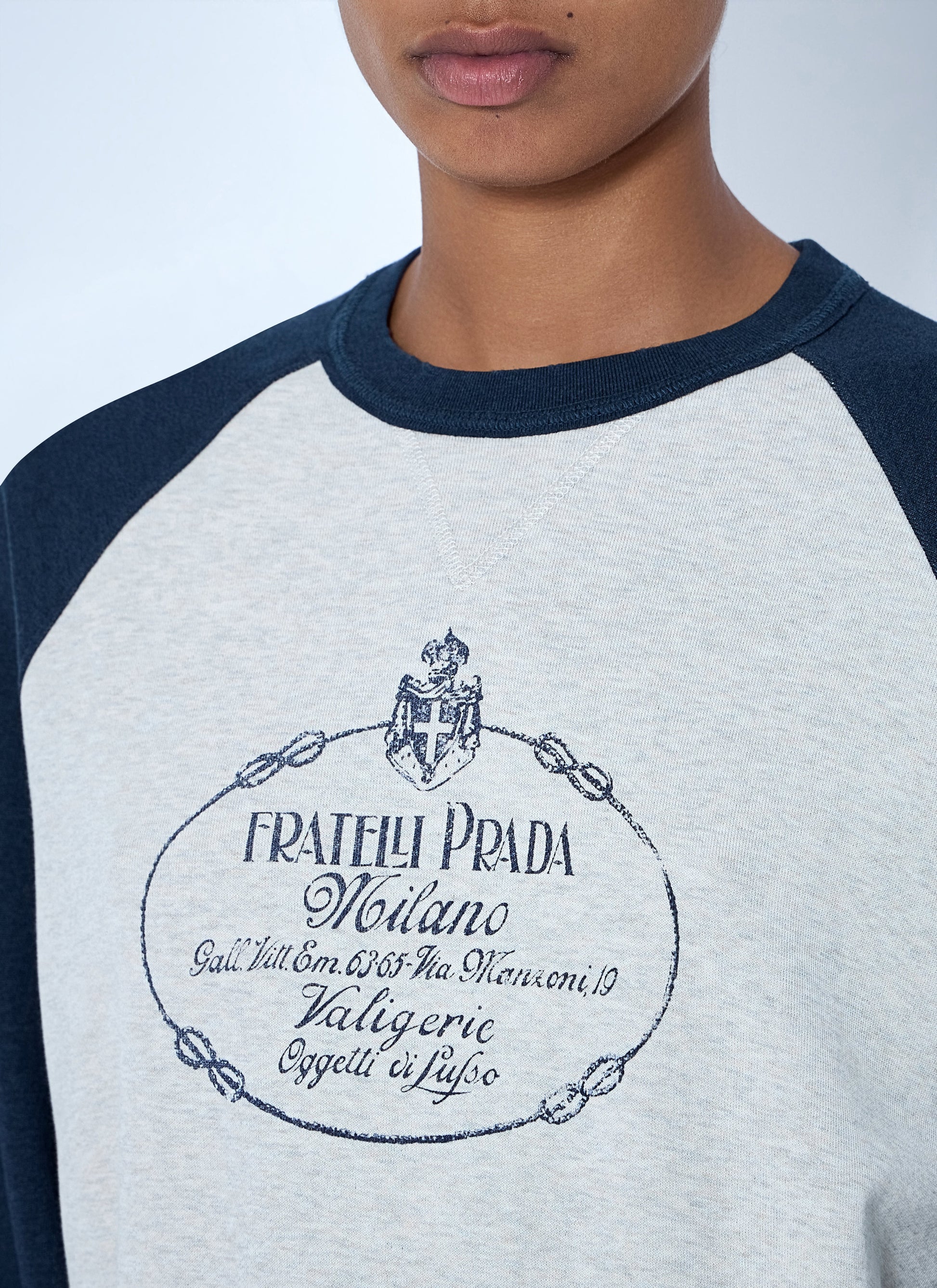 Prada Women Cotton Crew-Neck Sweatshirt PRADA