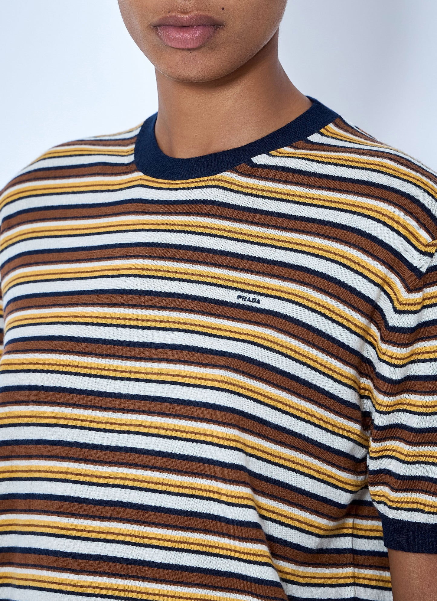 Prada Women Striped Knit T-Shirt PRADA