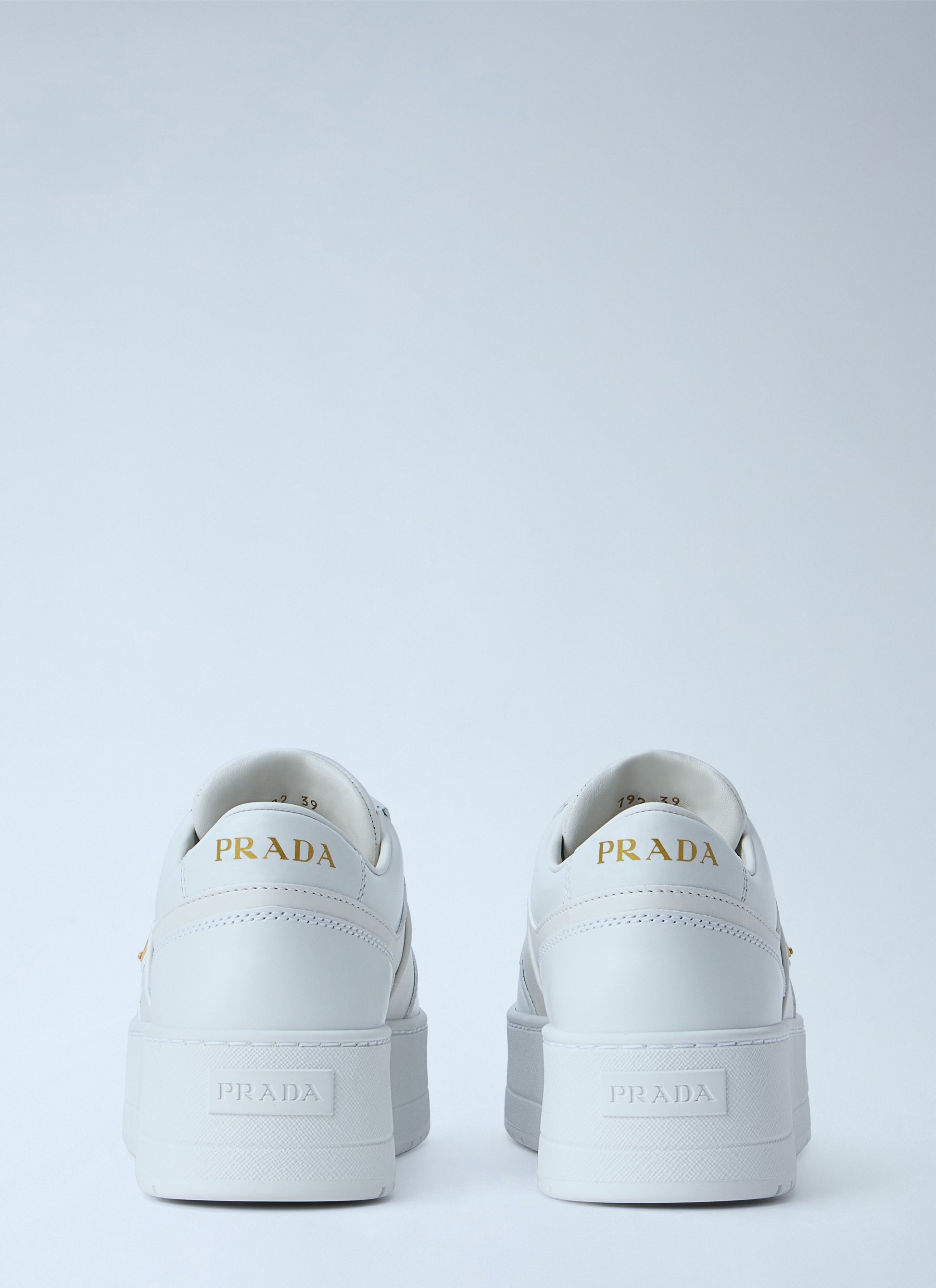 Prada Women Downtown Bold Leather Sneakers PRADA
